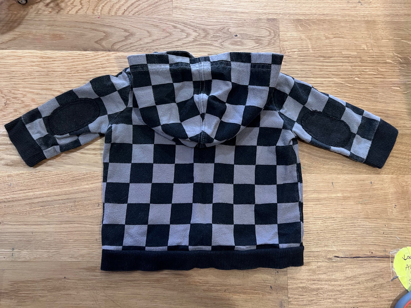 [UR LITTLES] Circo BLK/GRY Checkered Hooded Zip Up