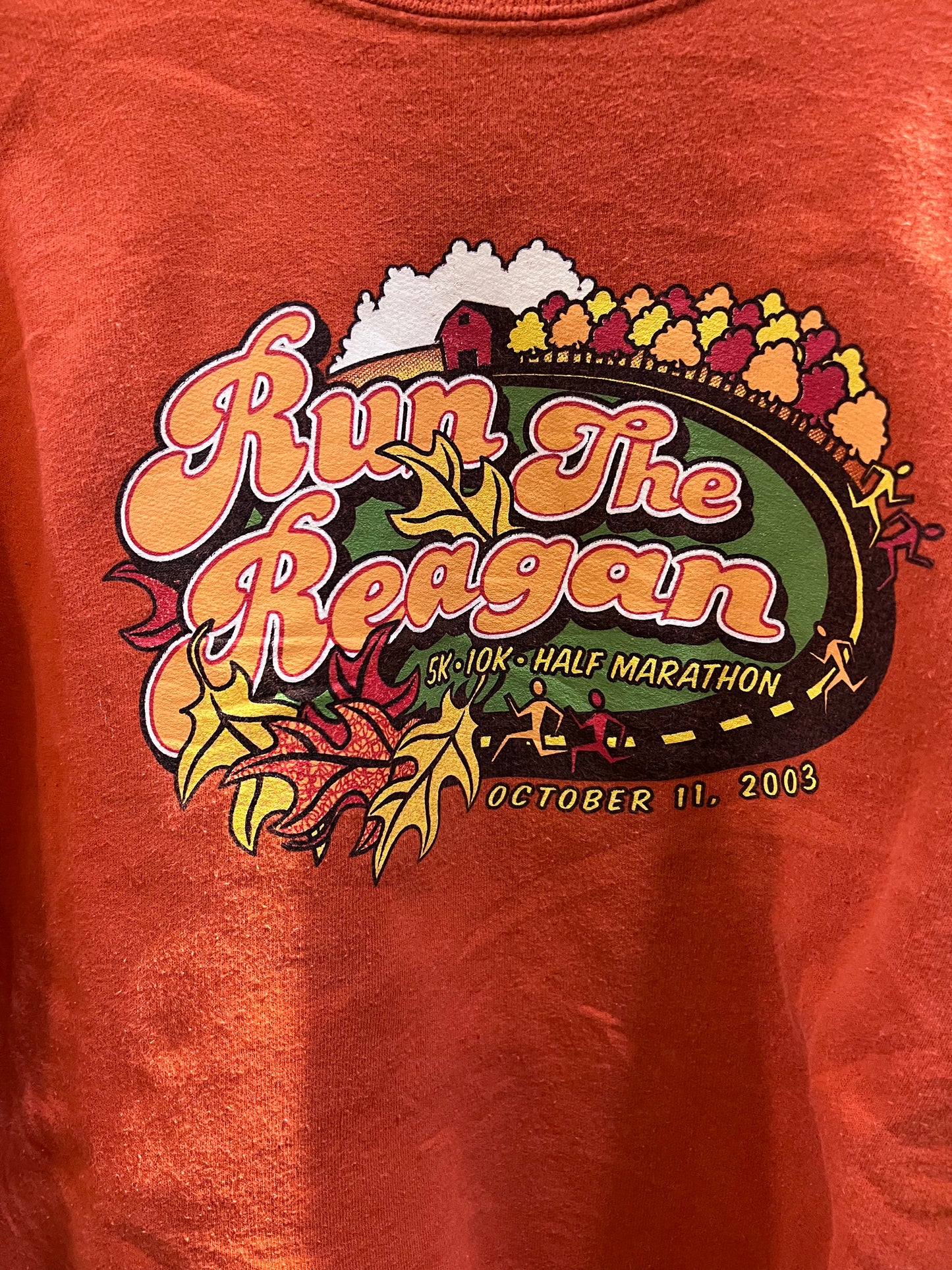VTG 2003 "Run the Reagan" Orange Crewneck