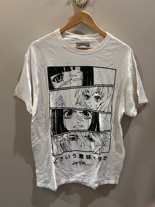 White Ring of Fire Anime T-shirt