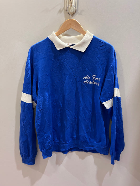 VTG Blue/White Air Force Crewneck