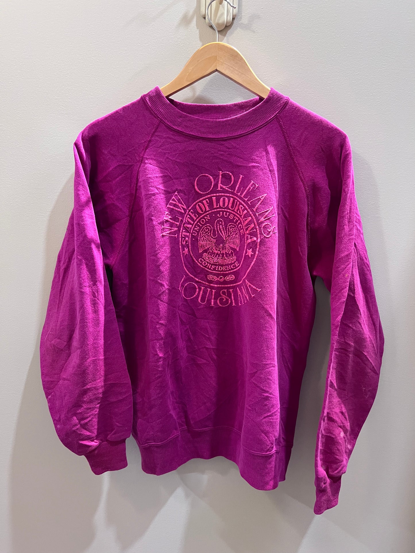 New Orleans Fuchsia Crewneck