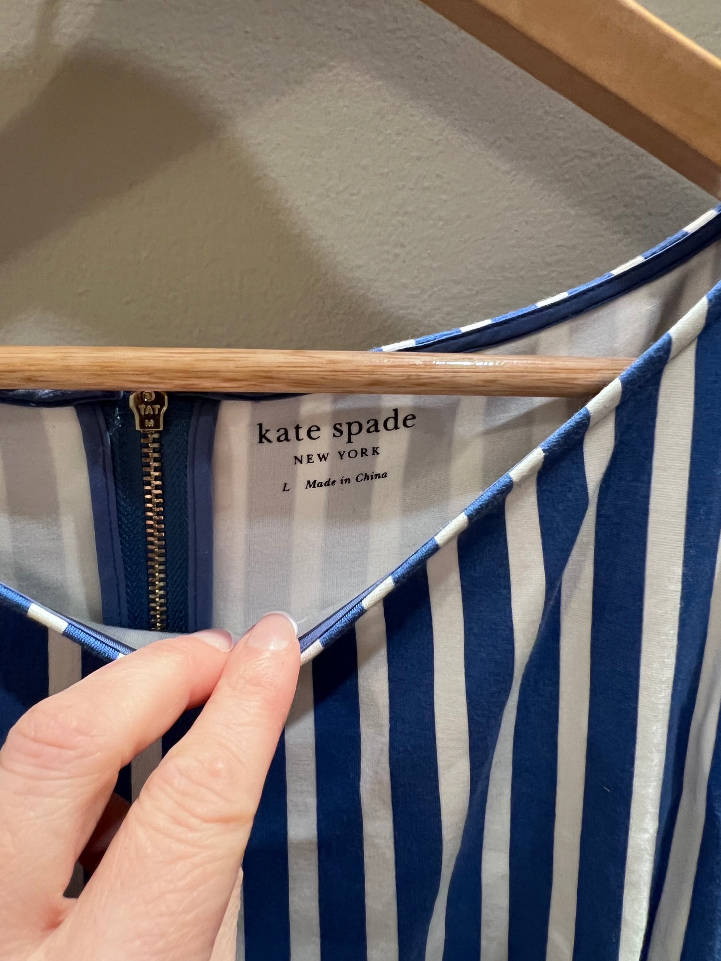 Kate Spade Blue & White Striped Dress
