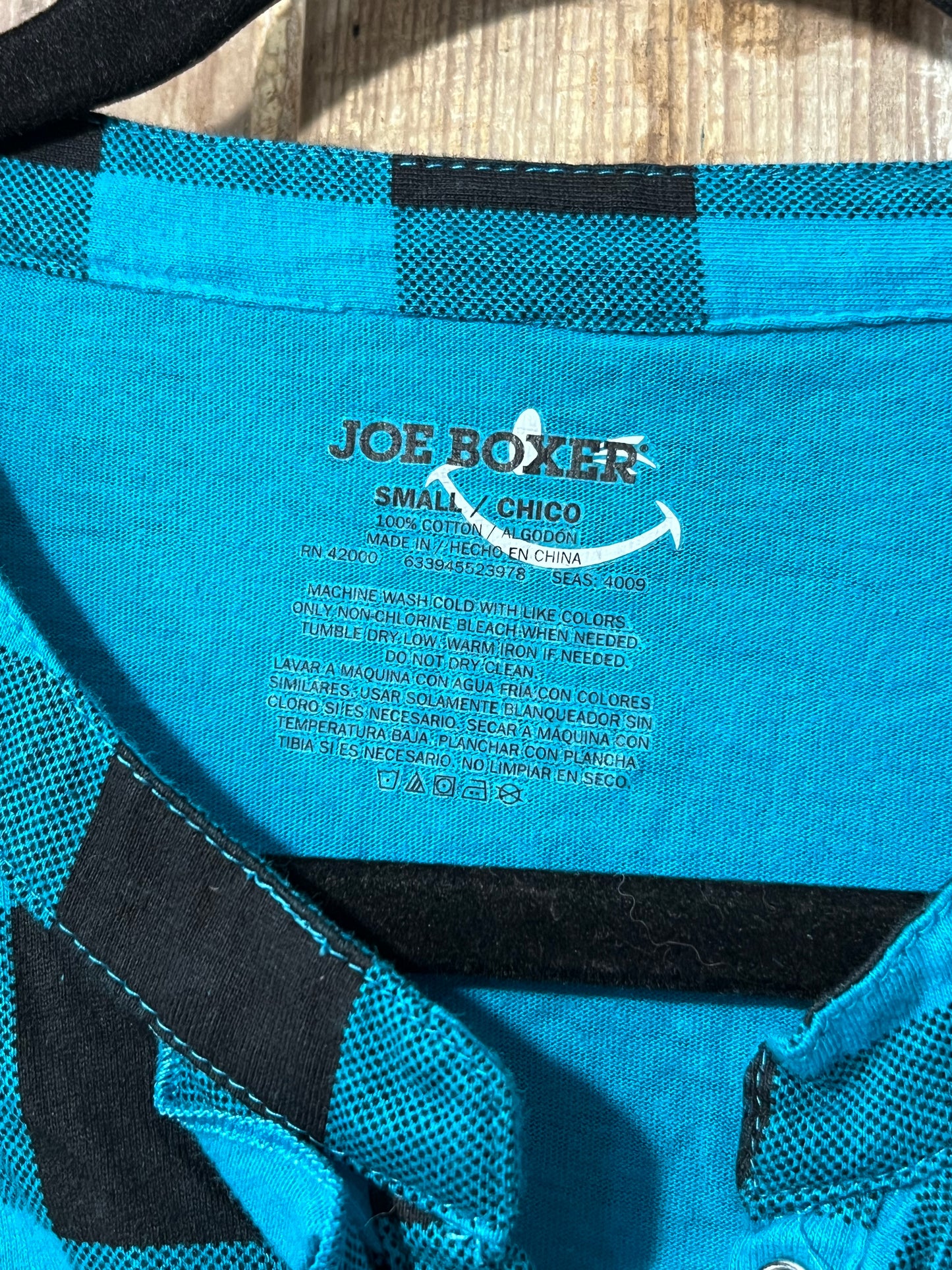 Y2K Joe Boxer Blue Plaid Romper