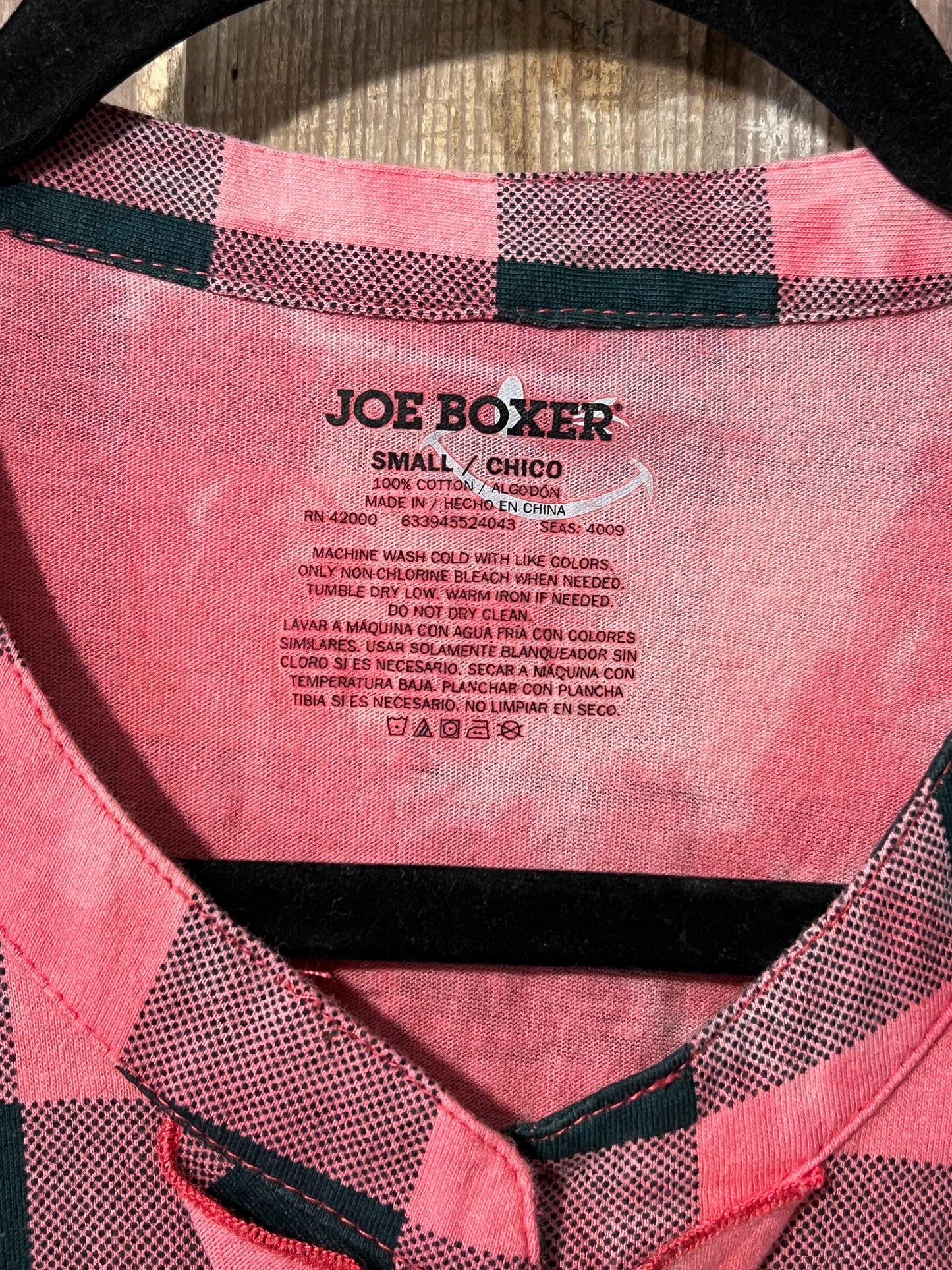 Y2K Joe Boxer Pink Plaid Romper