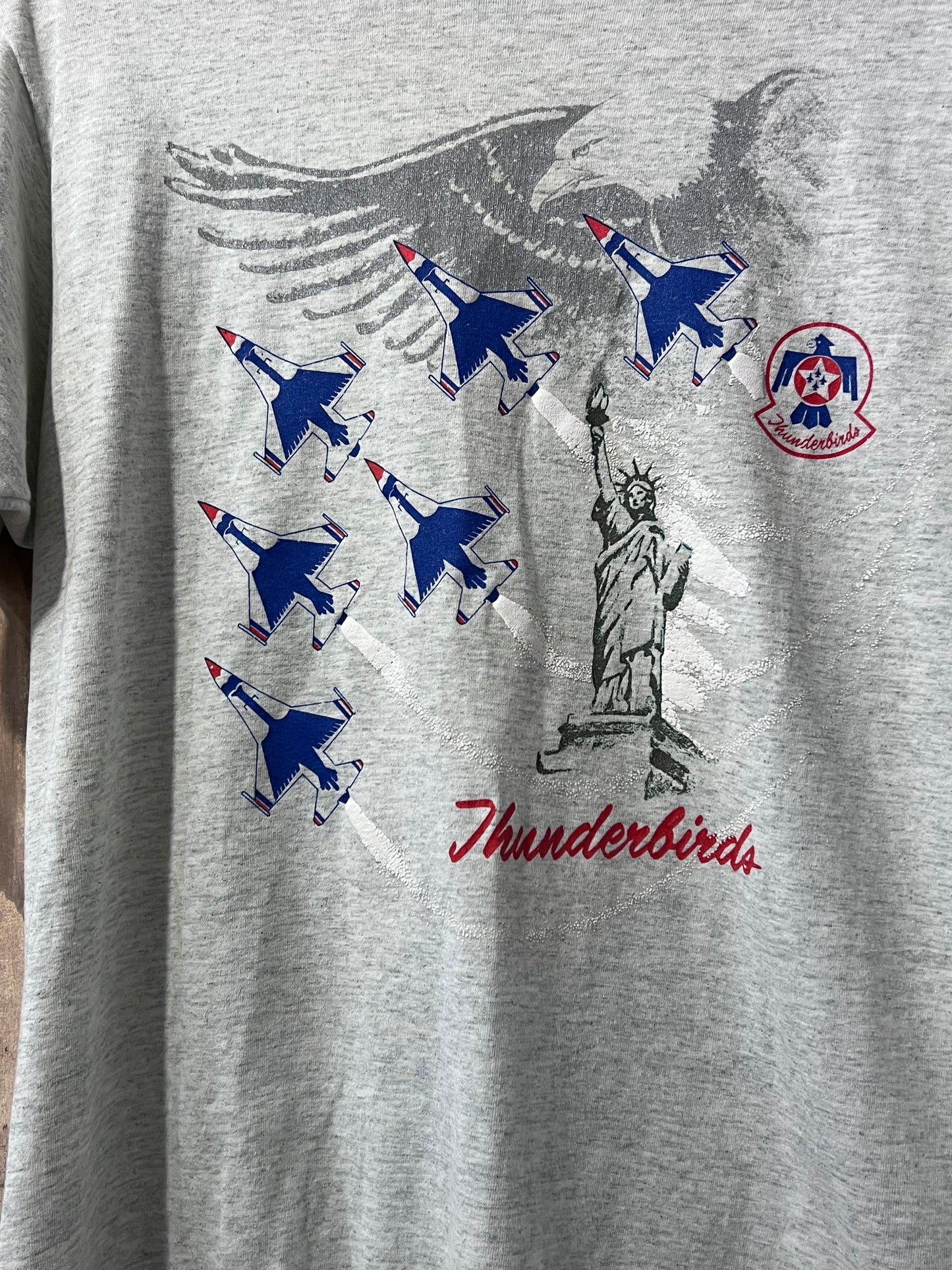 Thunderbirds Fighter Jet Grey Tshirt
