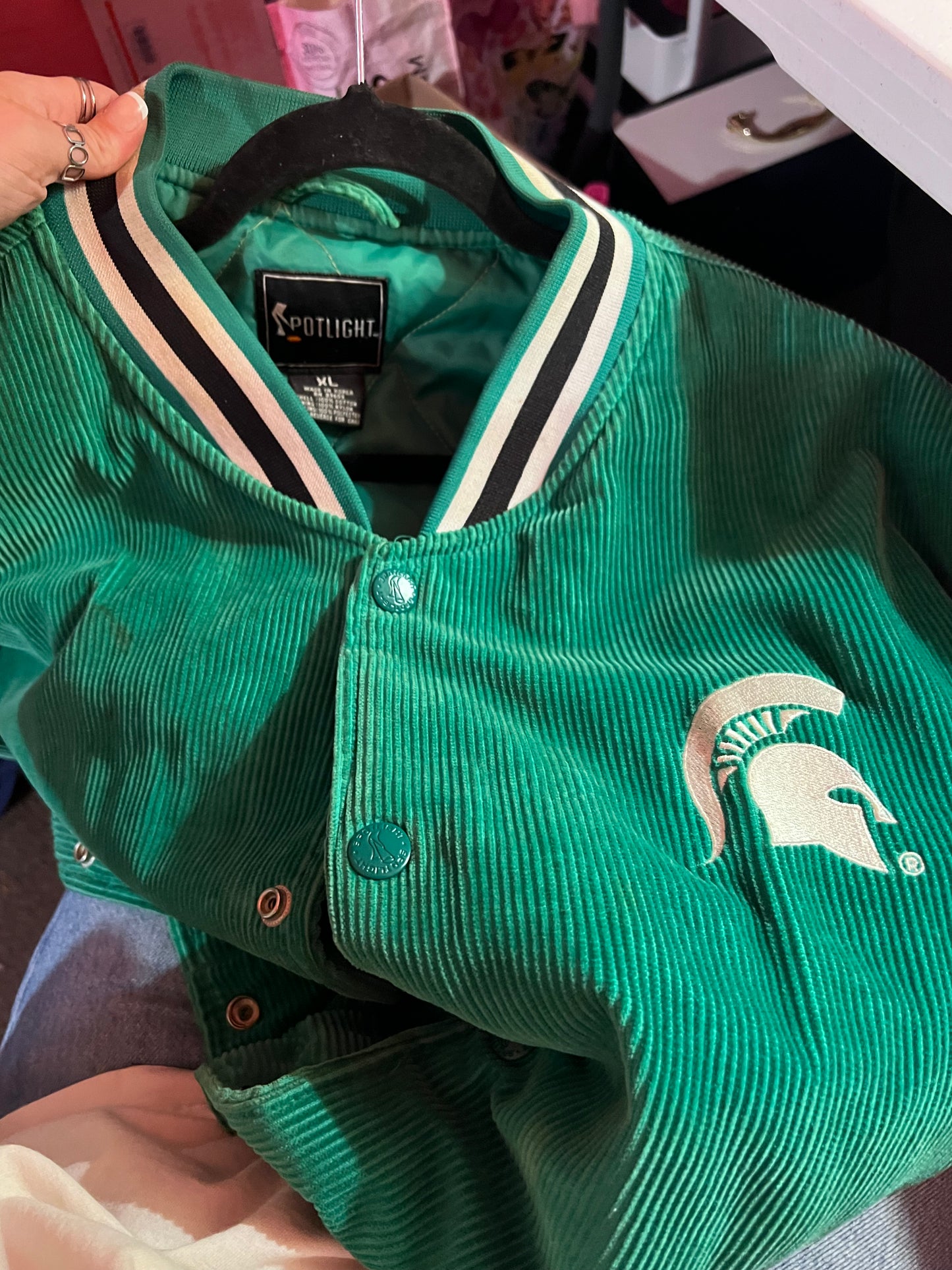 MSU Green Corduroy Jacket