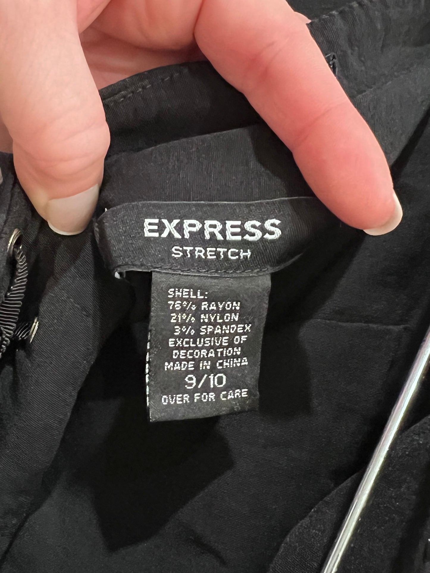 Express BLK Tube Top Lace Up Back Dress