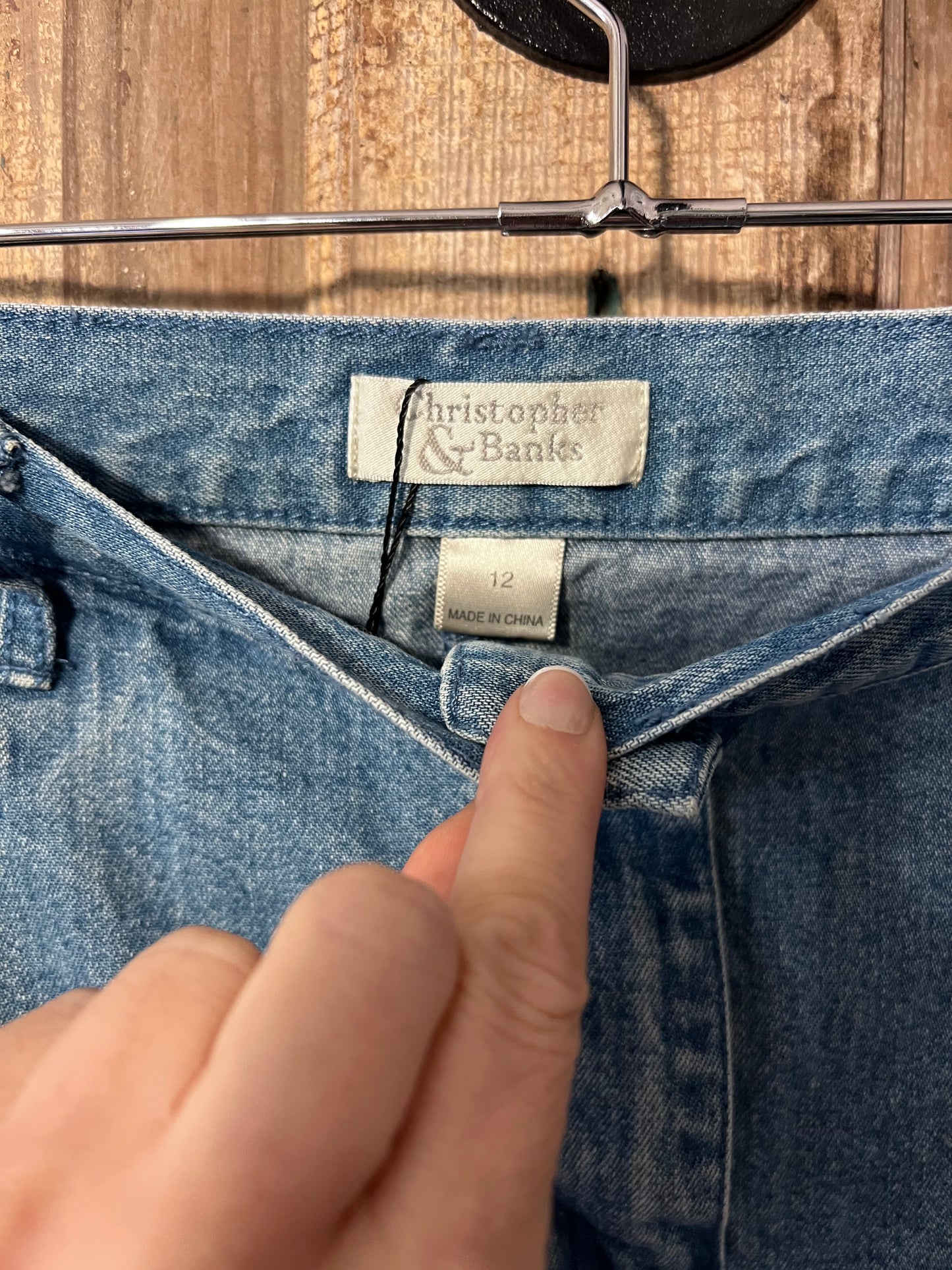 Christopher & Banks Denim Mini Skirt
