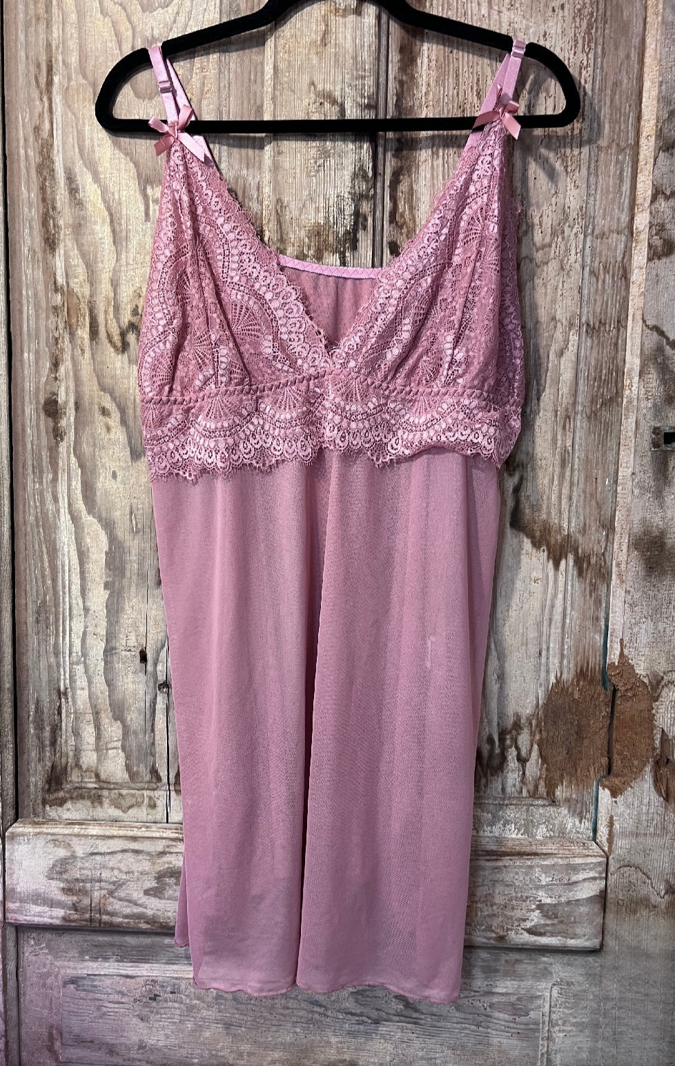 Y2K Dusty Pink Lace Slip