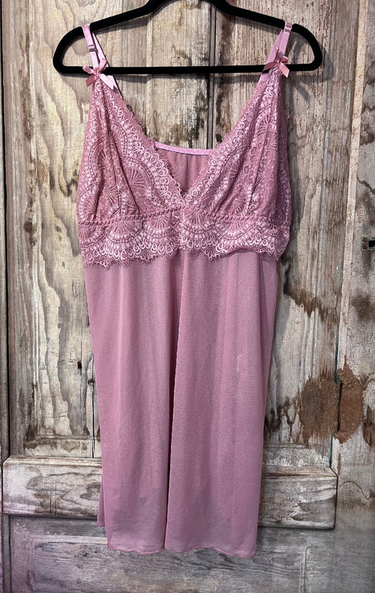 Y2K Dusty Pink Lace Slip