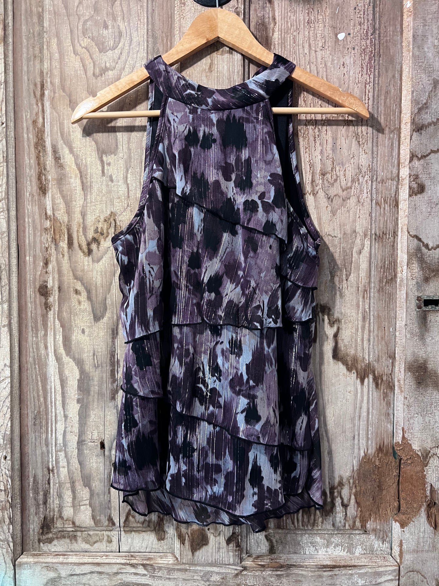 Y2K A. Byer Frilly High Neck Sleeveless Top