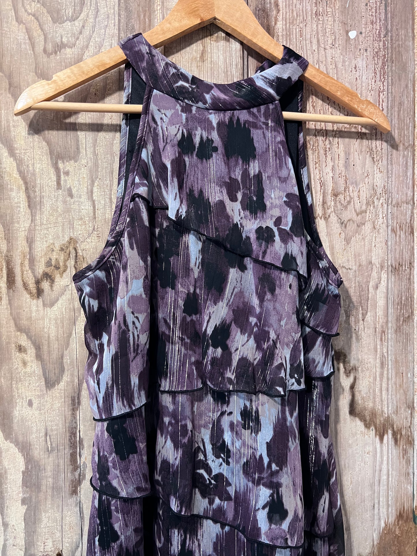 Y2K A. Byer Frilly High Neck Sleeveless Top