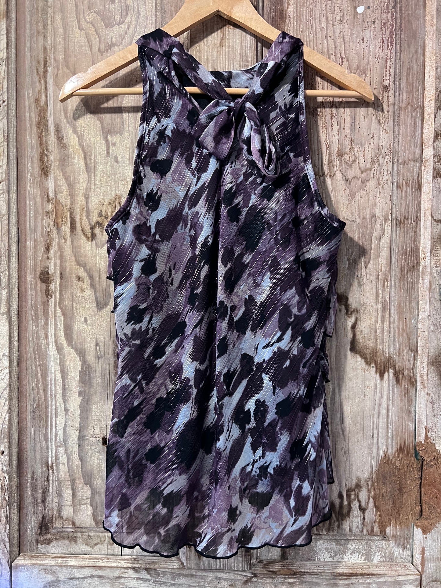 Y2K A. Byer Frilly High Neck Sleeveless Top