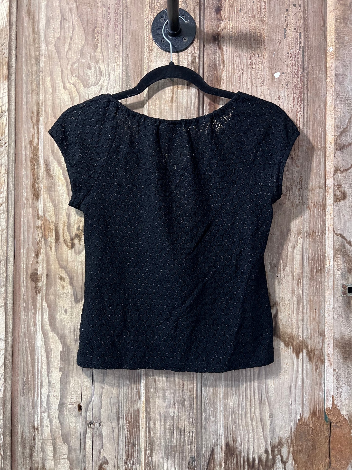 Y2K New York & Co Blk Tie Neck Top