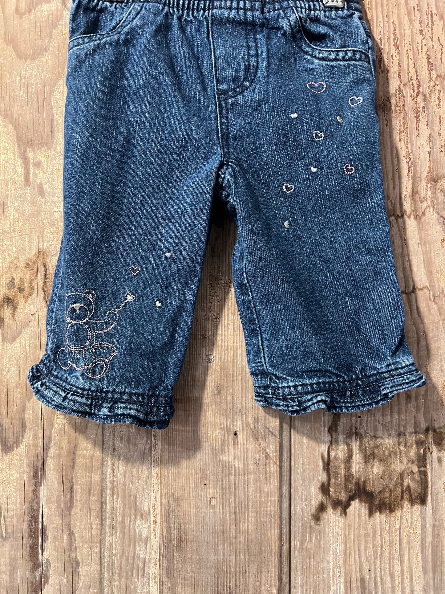 [URL] Faded Gory Embroidered Teddy Bear Jeans