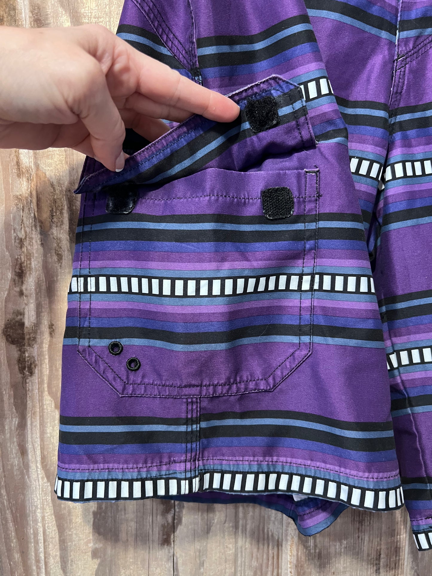 Y2K Nike Purple Striped Swim Trunks