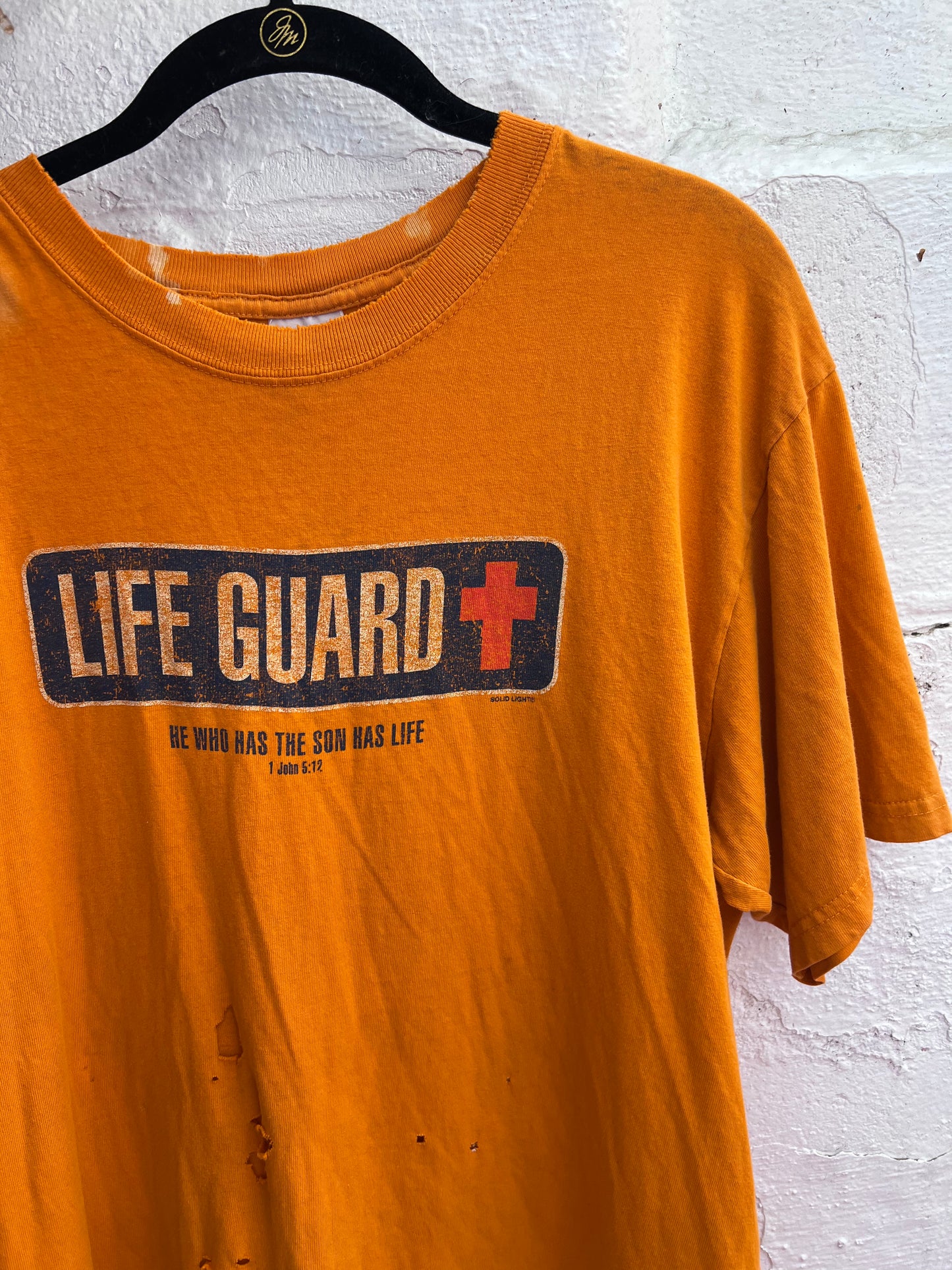 Y2K Distressed Lifeguard Jesus T-Shirt