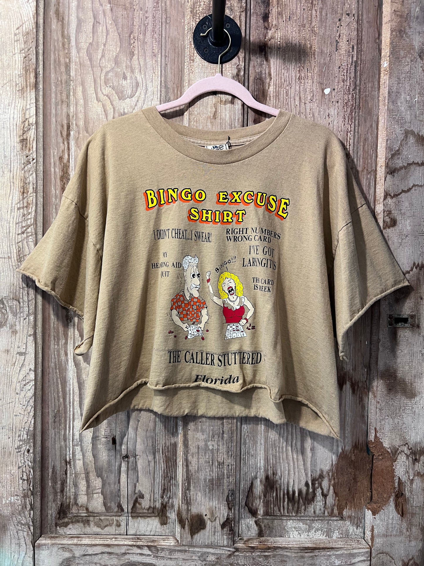90's Cropped Bingo Parody T-Shirt