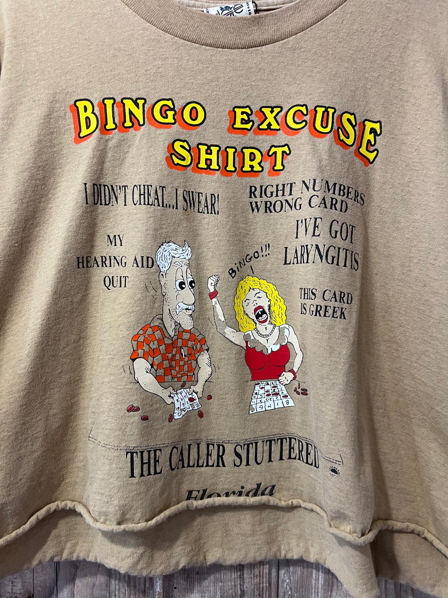 90's Cropped Bingo Parody T-Shirt