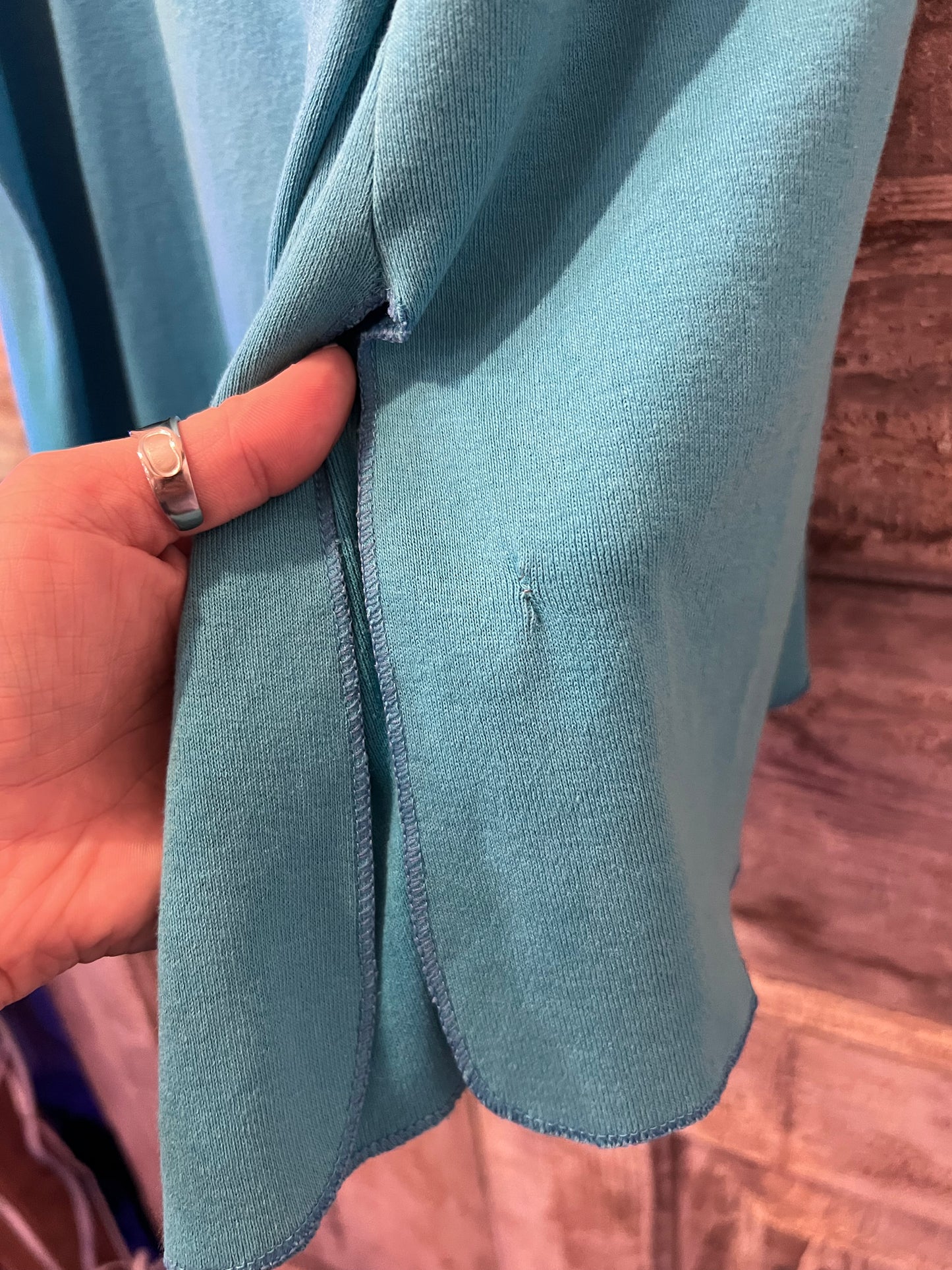 90's Blue Florida Flowy T-Shirt Dress