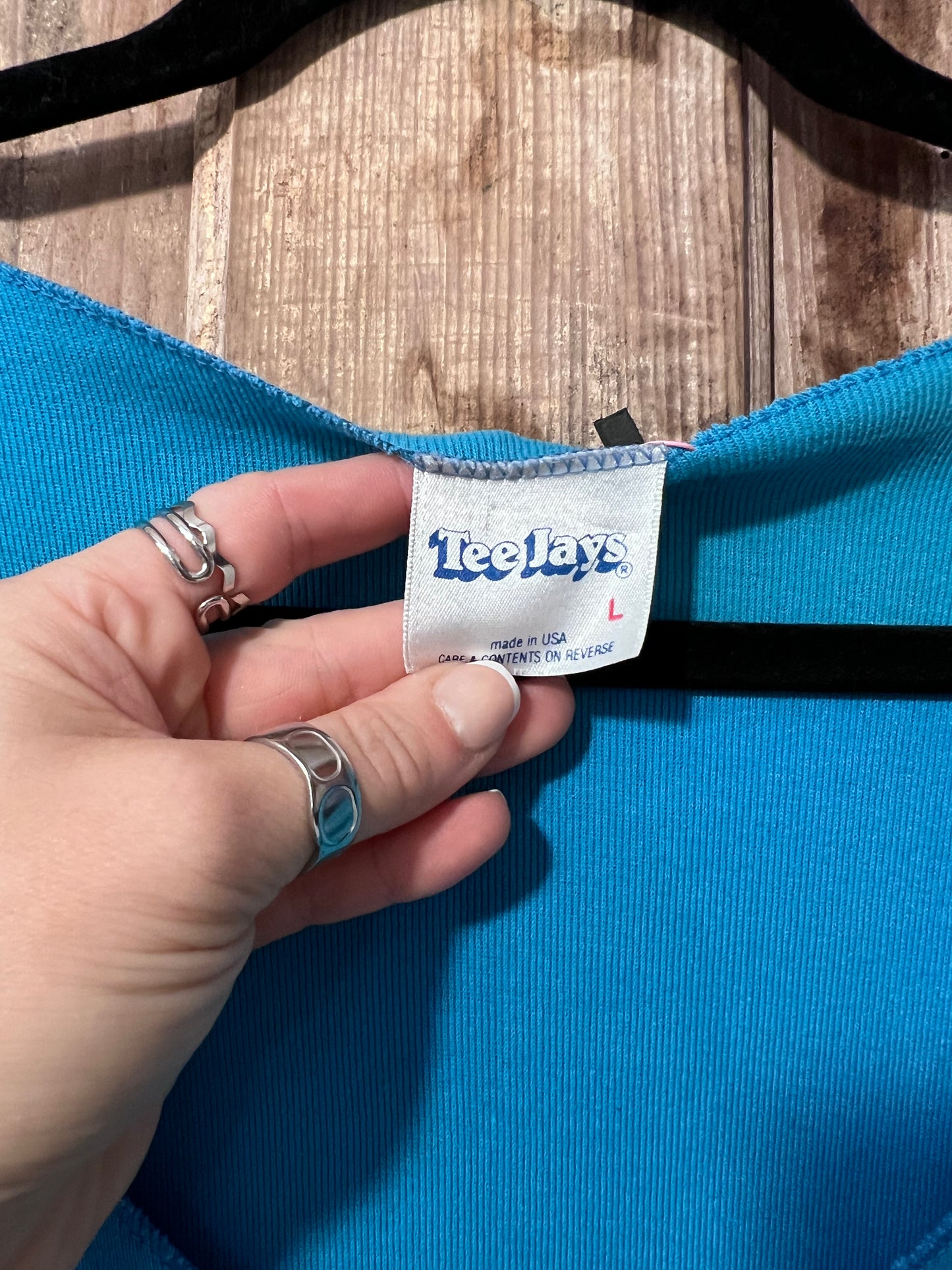 90's Blue Florida Flowy T-Shirt Dress
