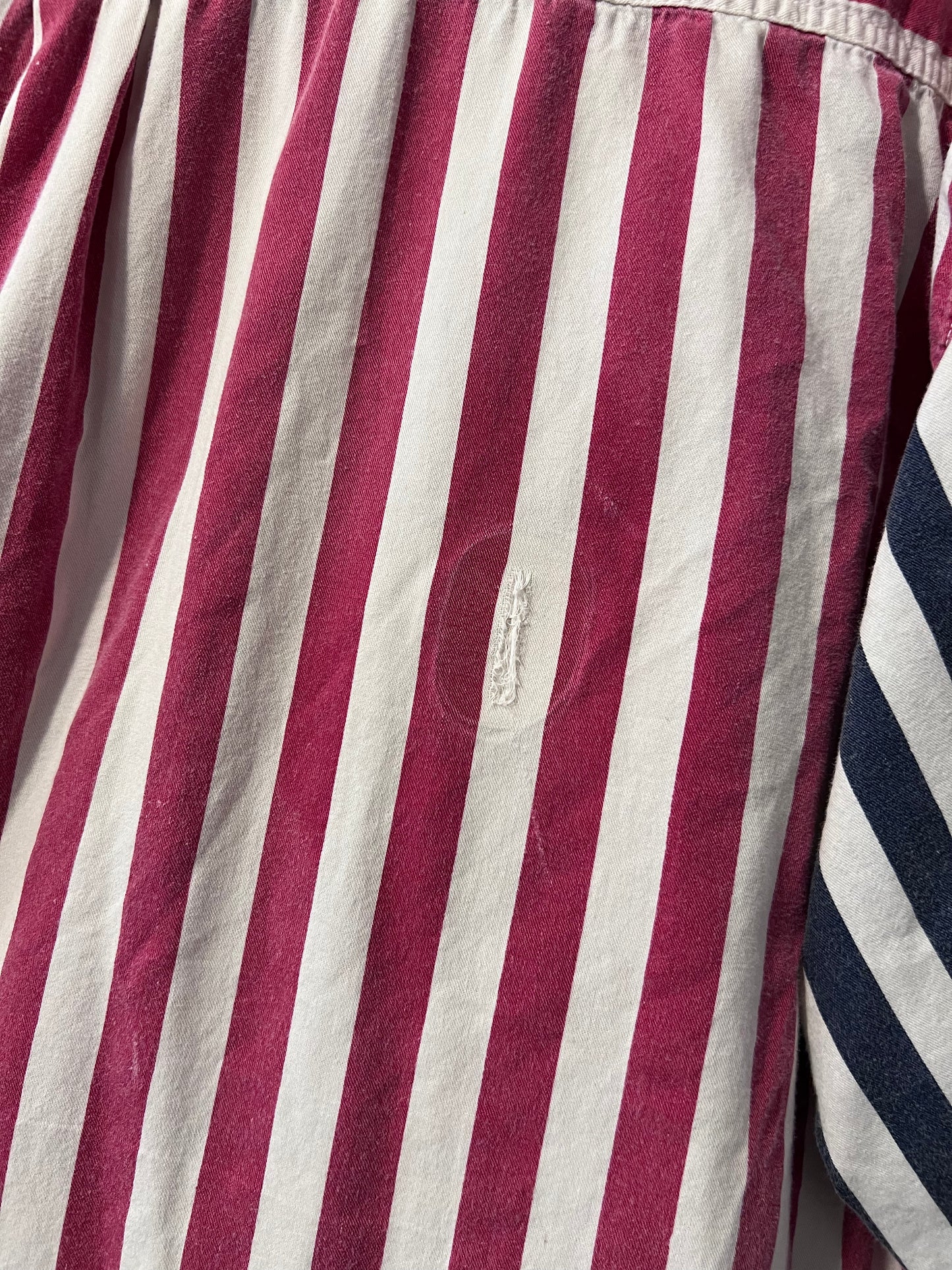 90's Colorful Striped Button Up Shirt