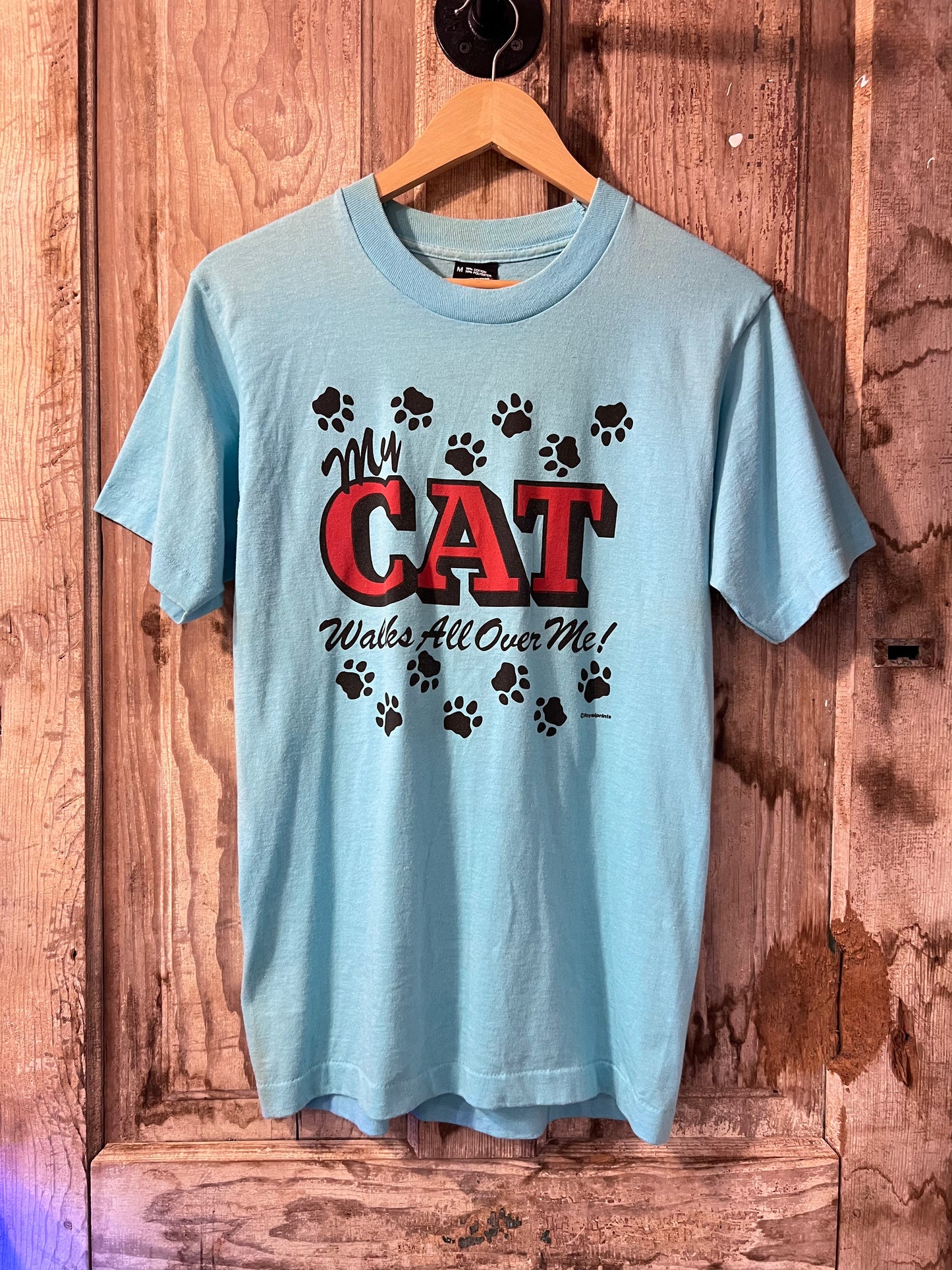 80's/90's "My Cat Walks All Over Me" T-Shirt