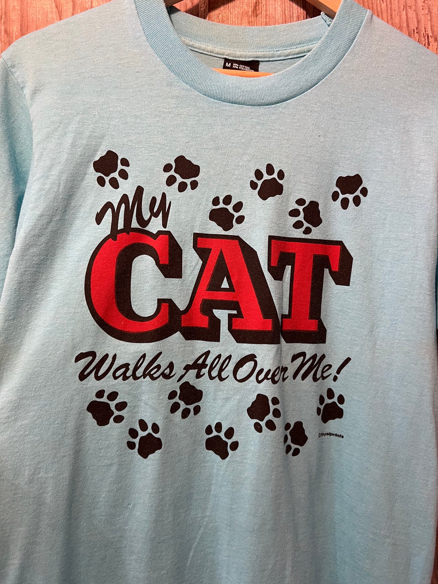 80's/90's "My Cat Walks All Over Me" T-Shirt