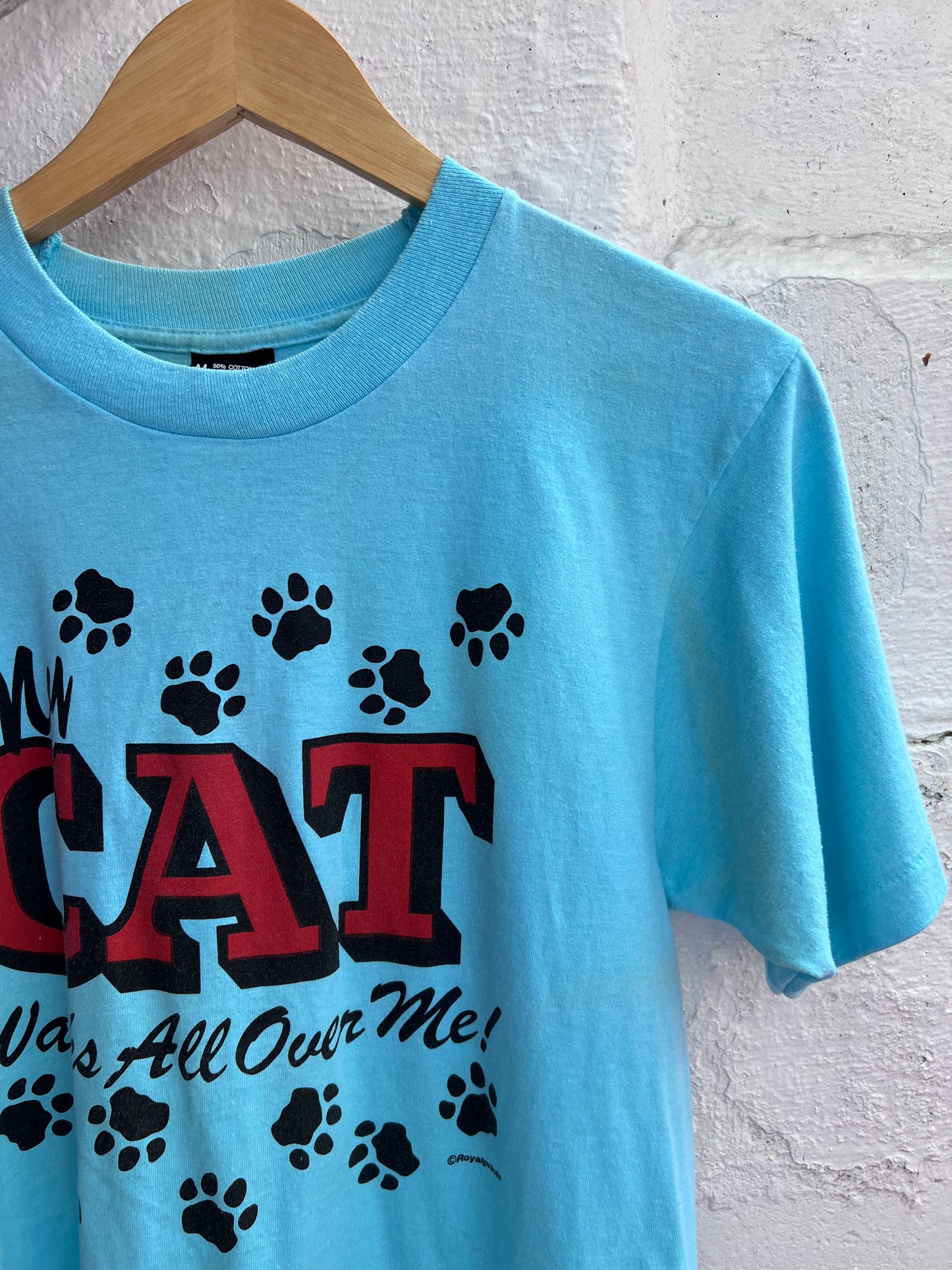 80's/90's "My Cat Walks All Over Me" T-Shirt