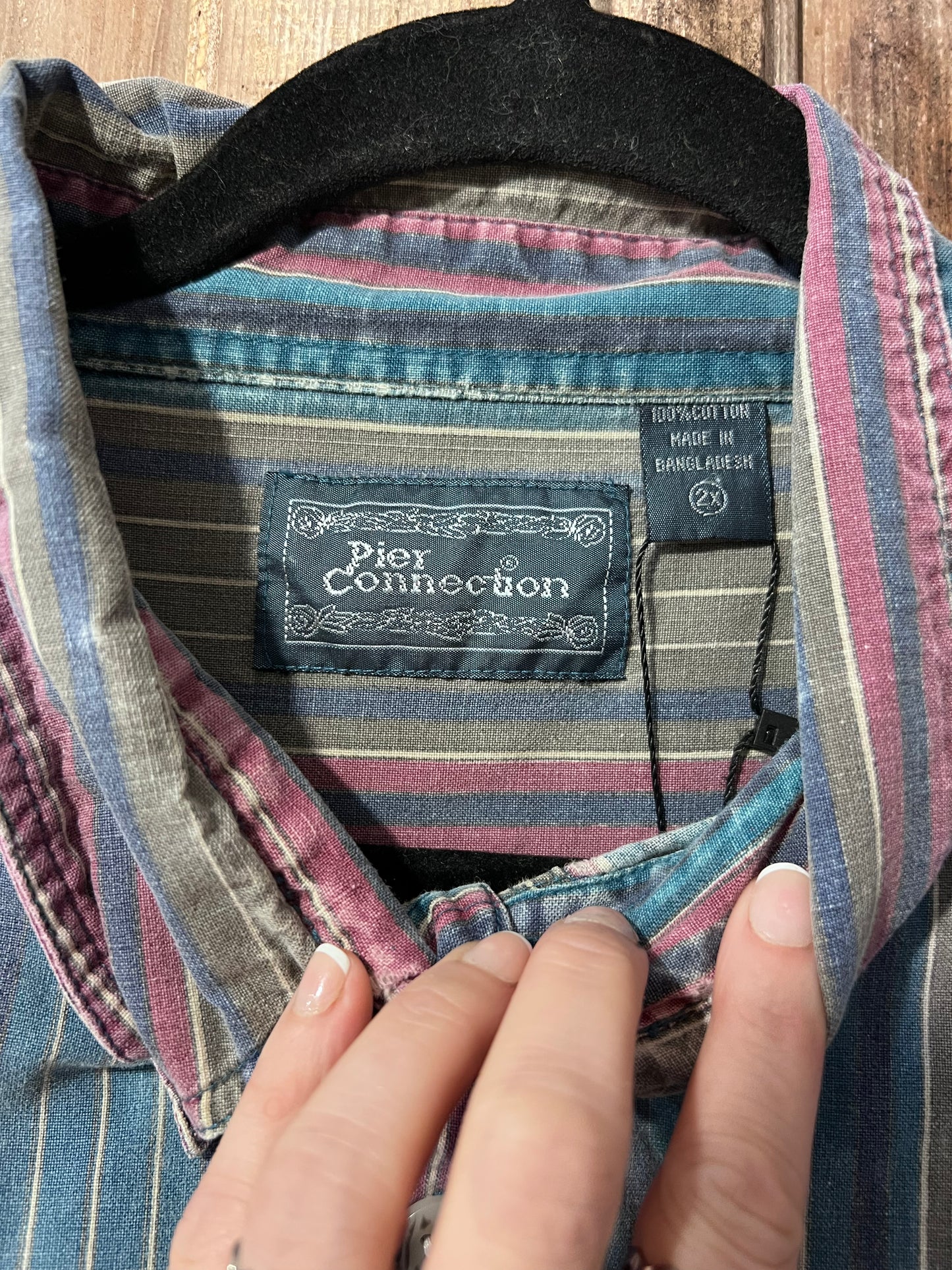 90's Muted Striped Button Up Shirt