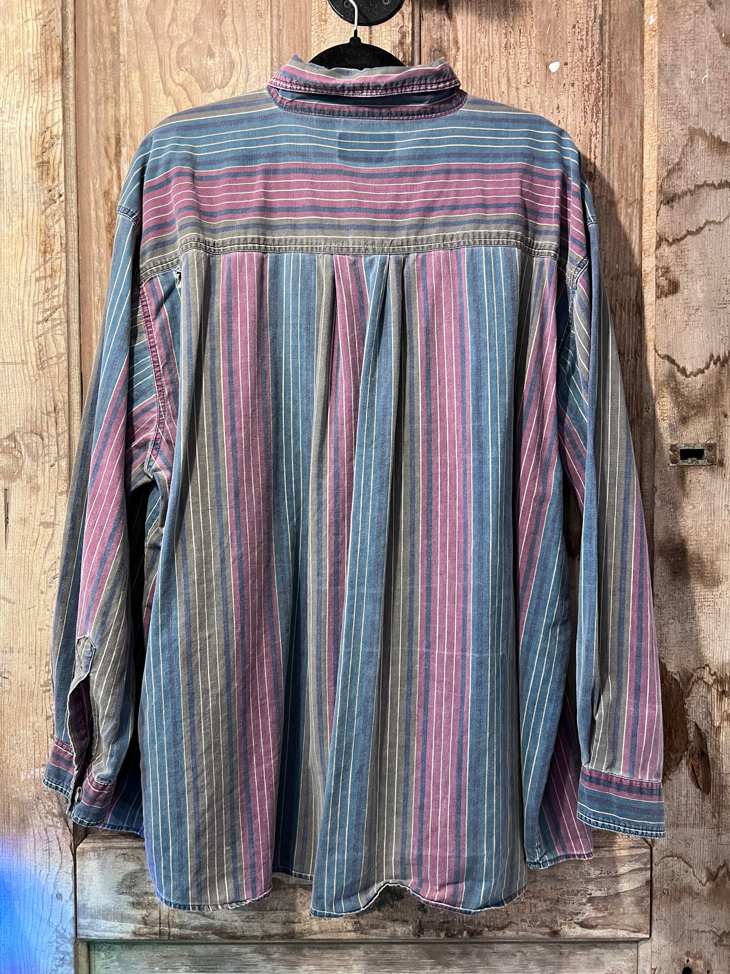 90's Muted Striped Button Up Shirt