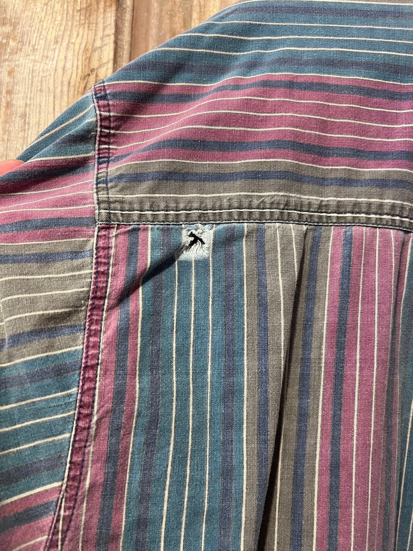 90's Muted Striped Button Up Shirt
