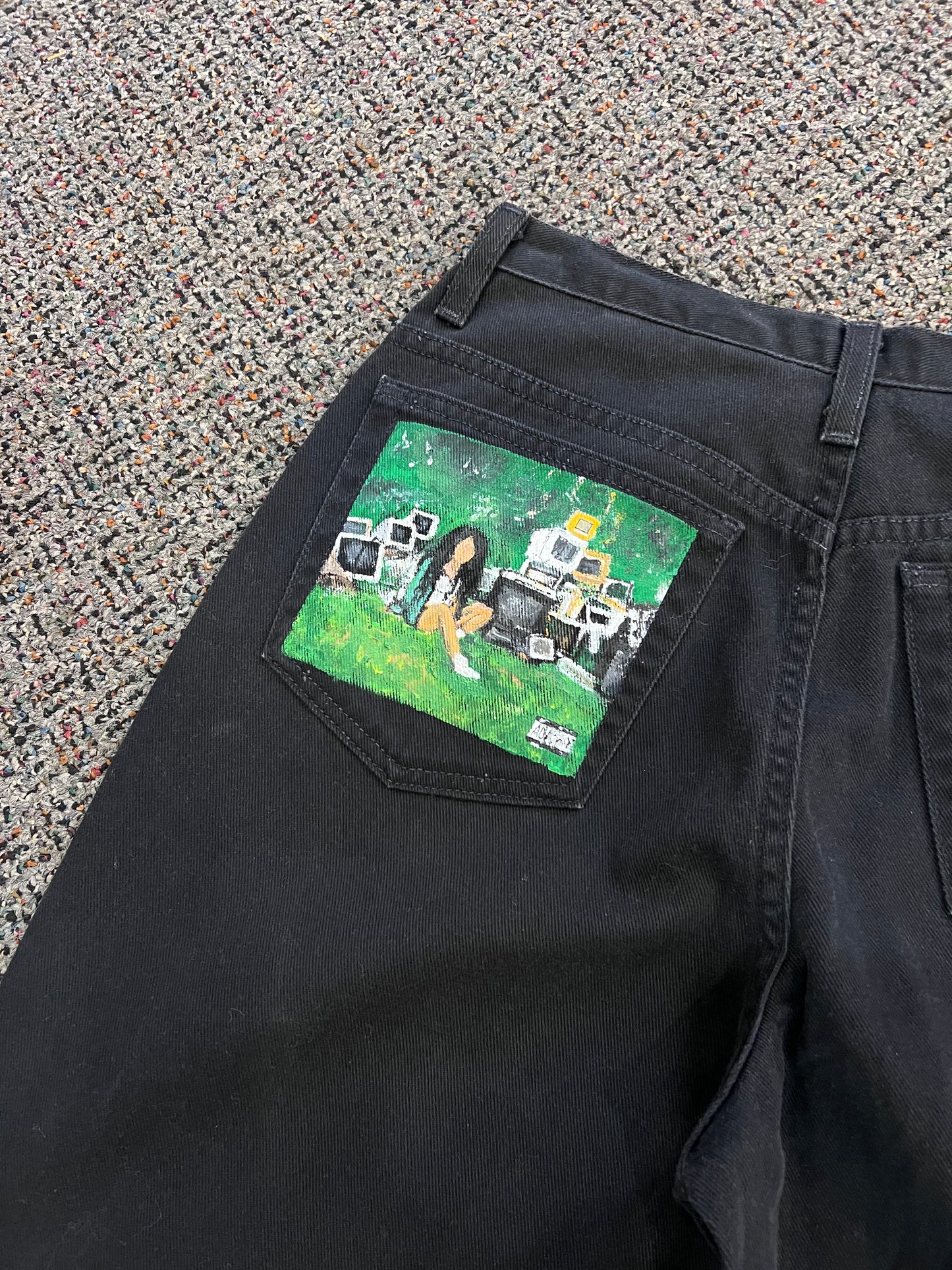 Hand Painted SZA Eddie Bauer Jeans