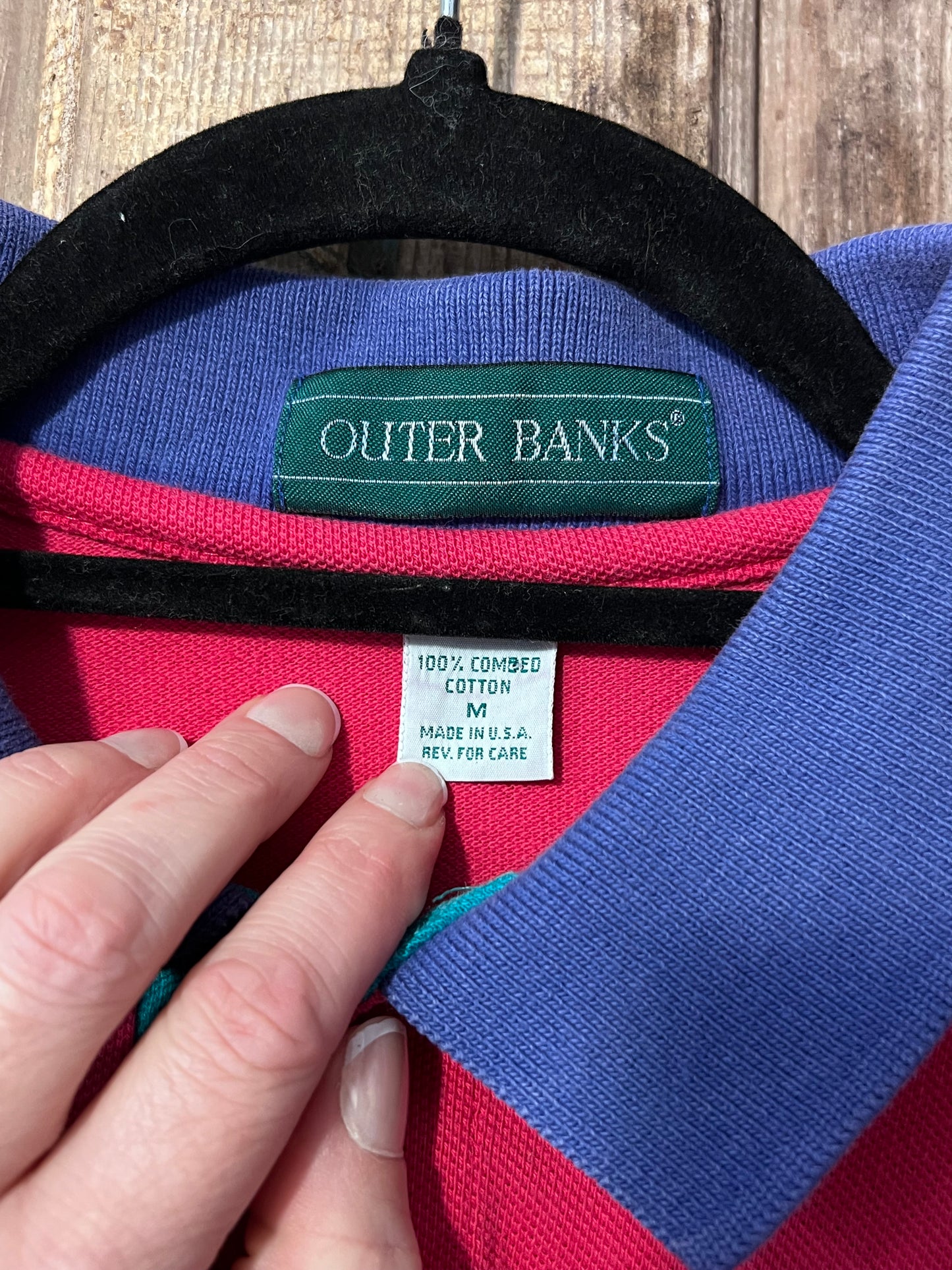 Y2K Outer Banks Two Tone Polo Shirt