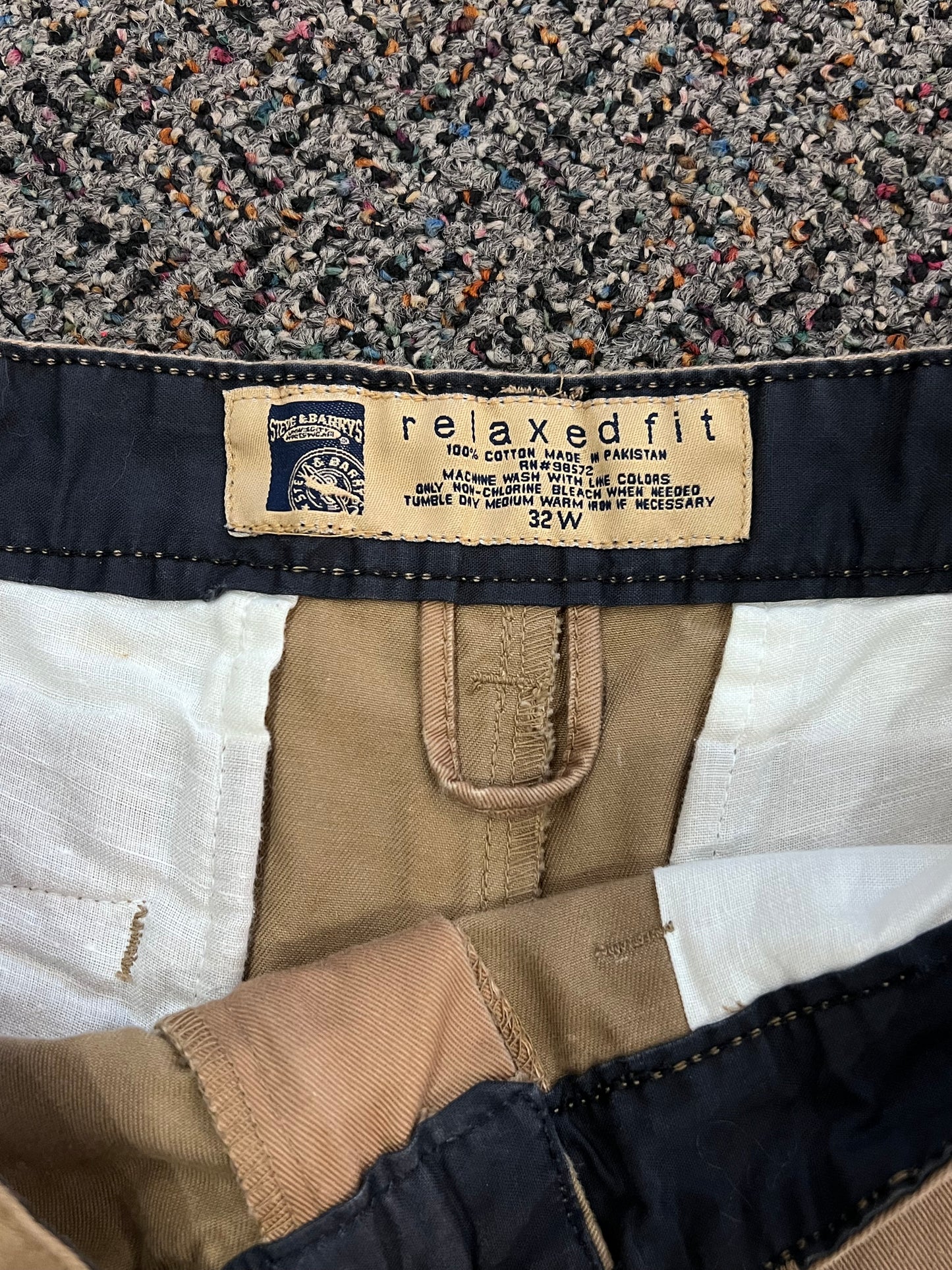 Steve Barrys Khaki Relaxed Fit Shorts