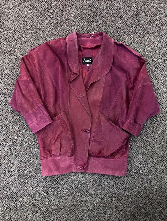 80's Vintage Avanti red Womens Leather Jacket