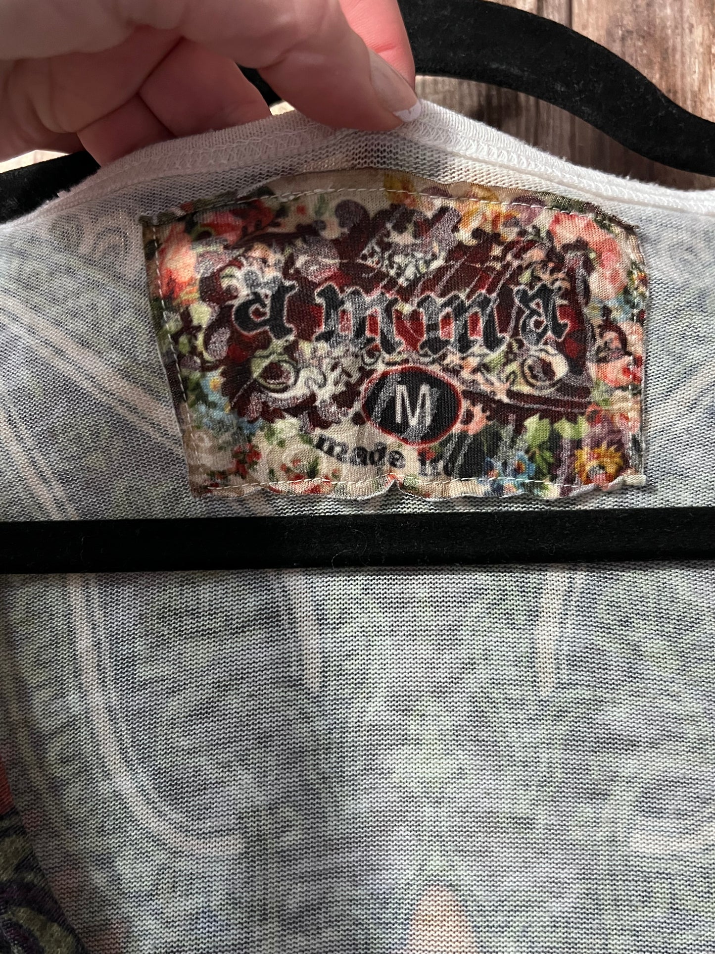Y2K AMMA Flowy Patterned Top