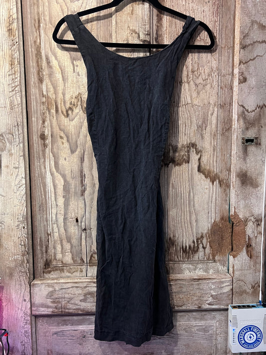 TWEED BLK Criss Cross Back Dress