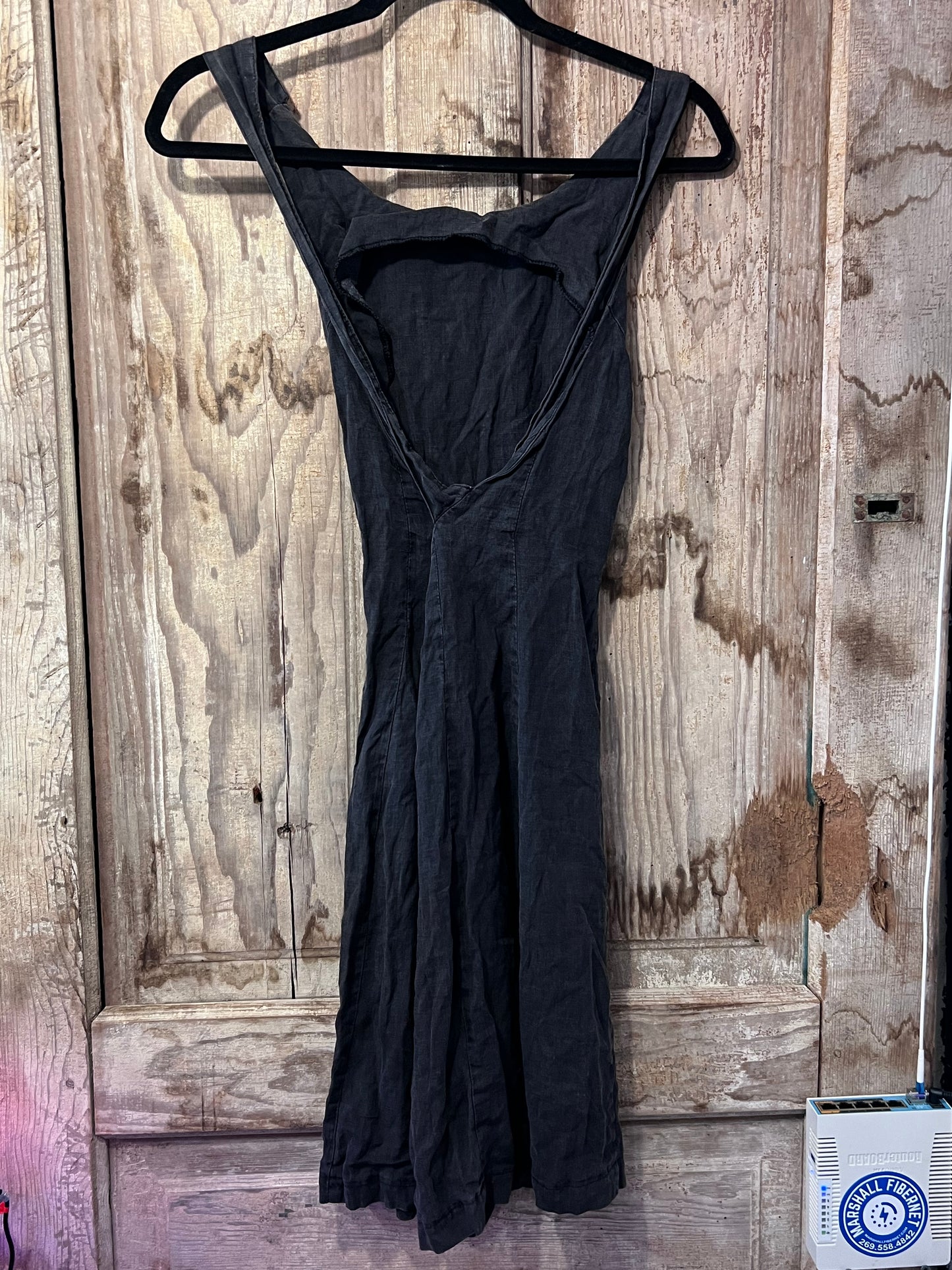 TWEED BLK Criss Cross Back Dress