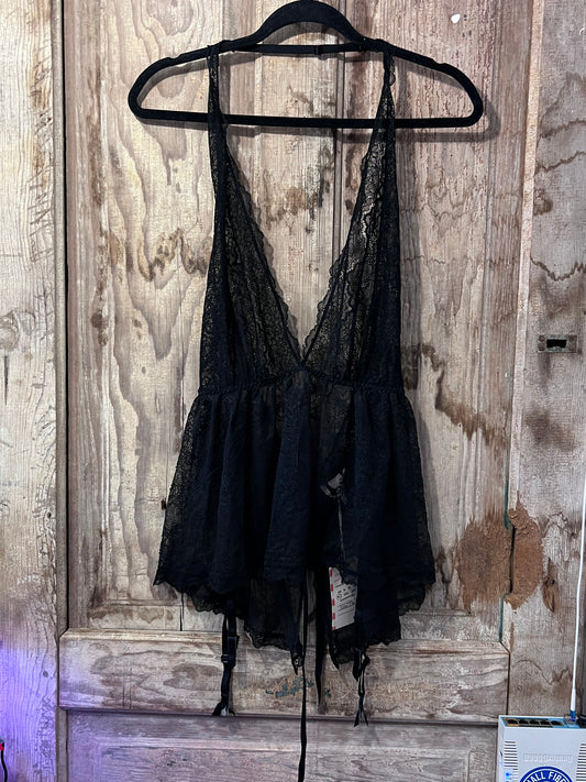 Victoria's Secret BLK Lace Teddy