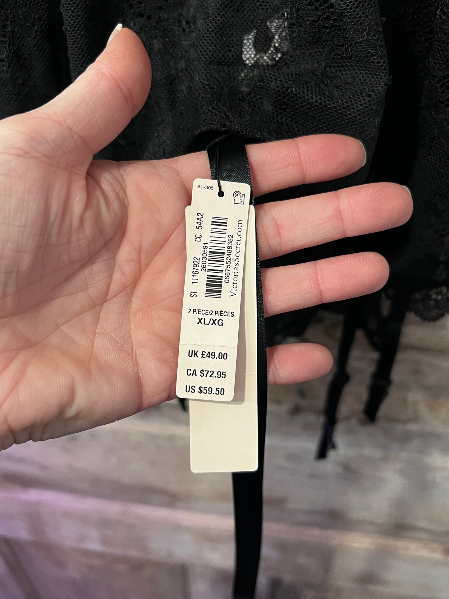 Victoria's Secret BLK Lace Teddy