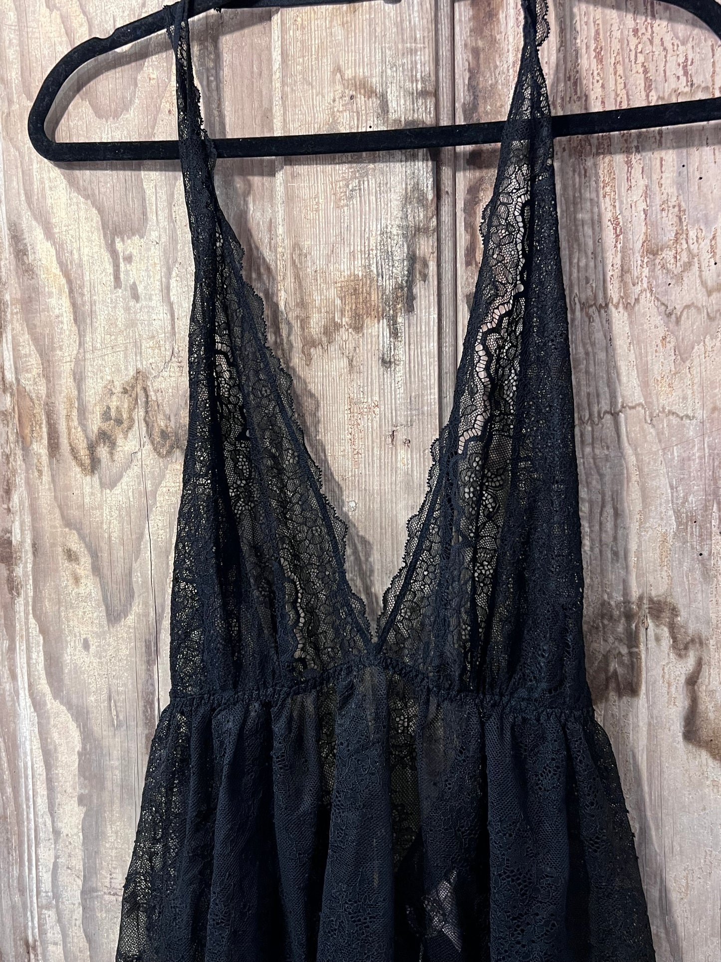 Victoria's Secret BLK Lace Teddy