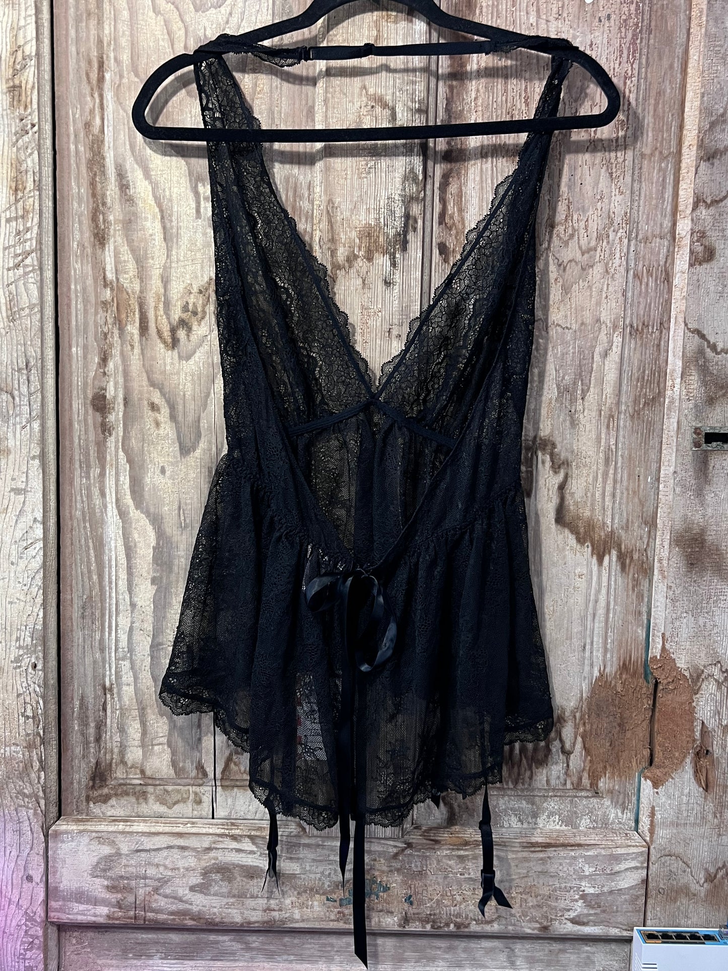 Victoria's Secret BLK Lace Teddy