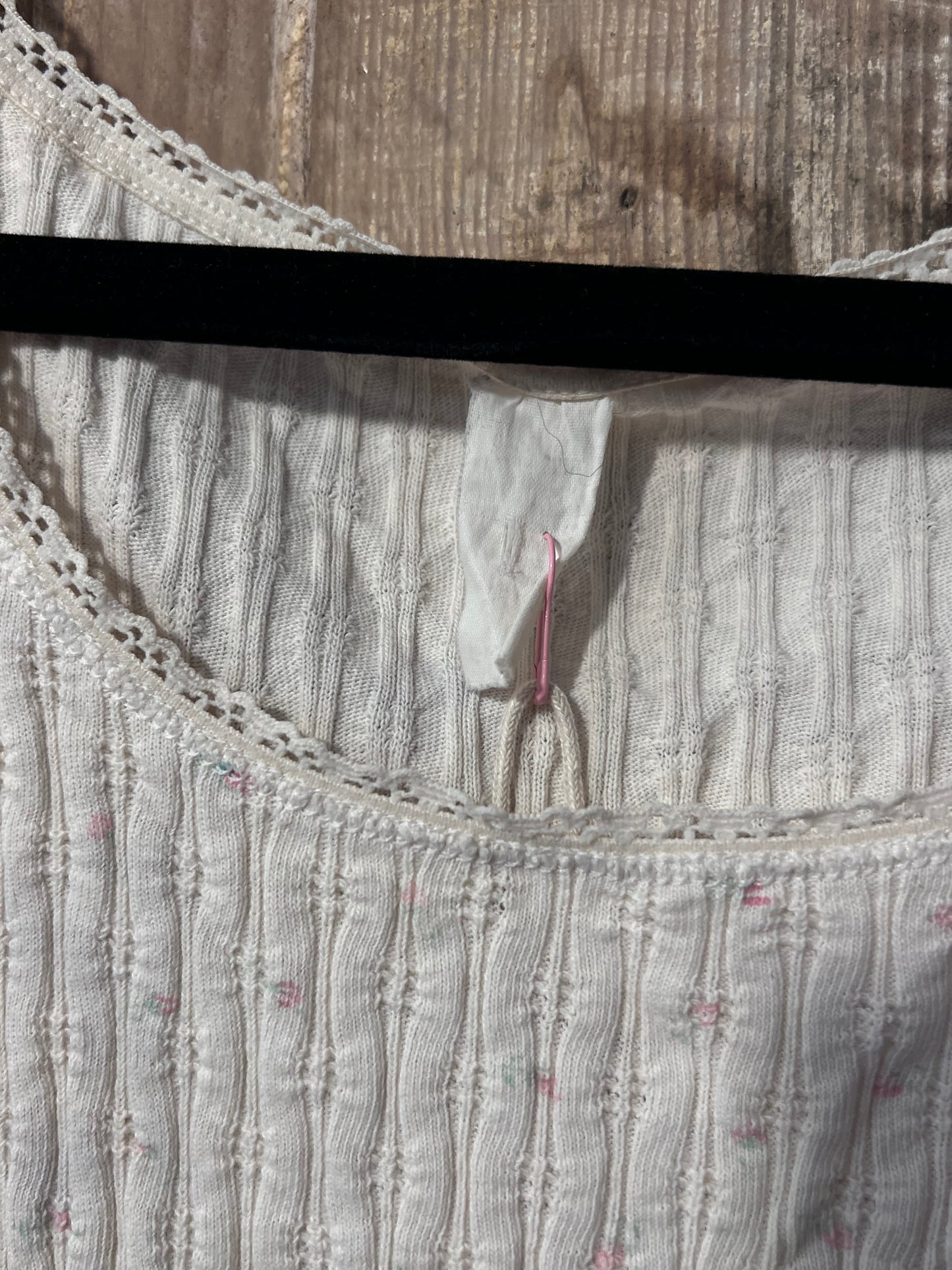 Y2K White + Pink Flowers Cropped Tank Top & Shorts 2 Piece Sleep Set