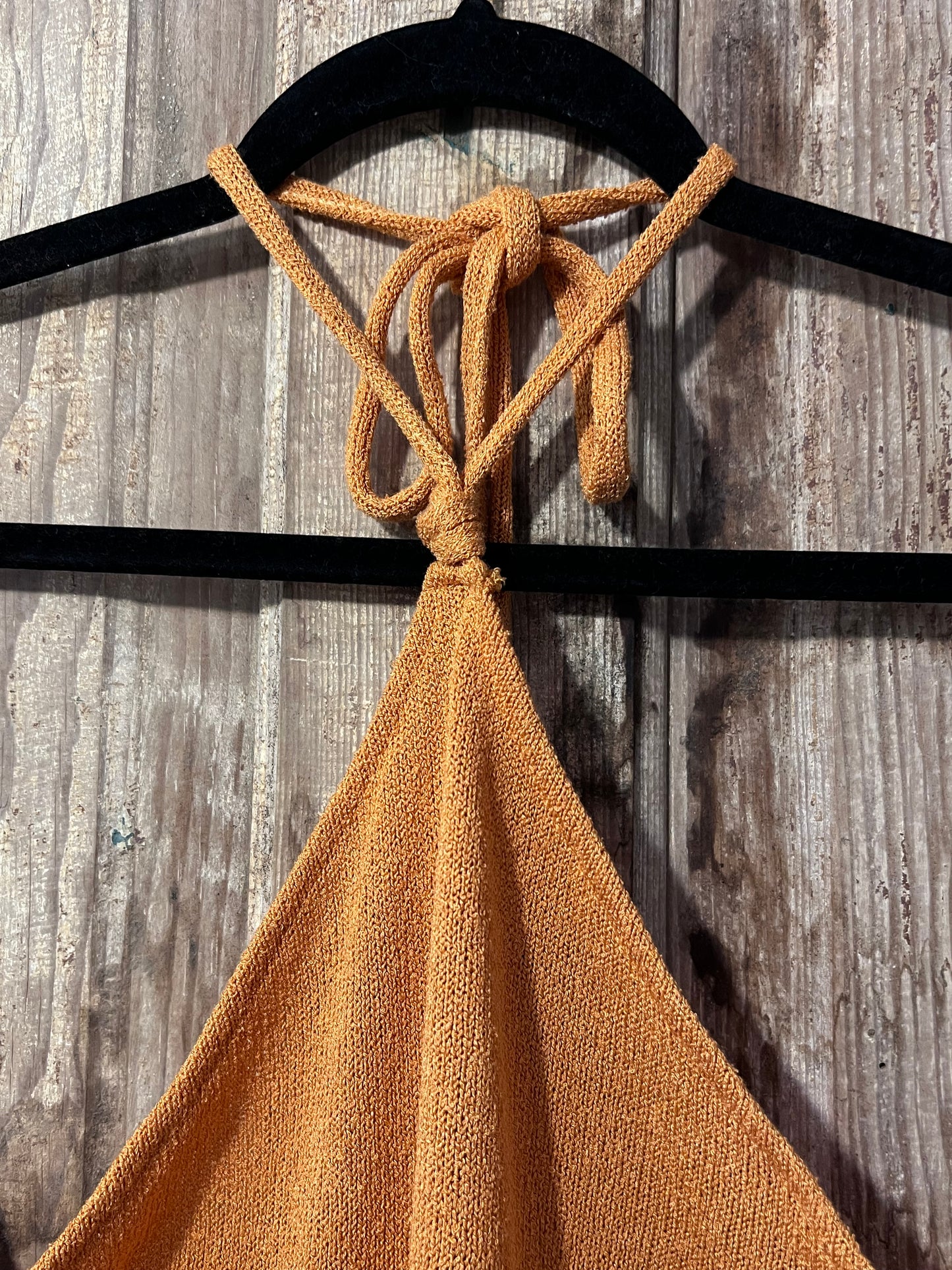 Orange Halter Top Divided Dress