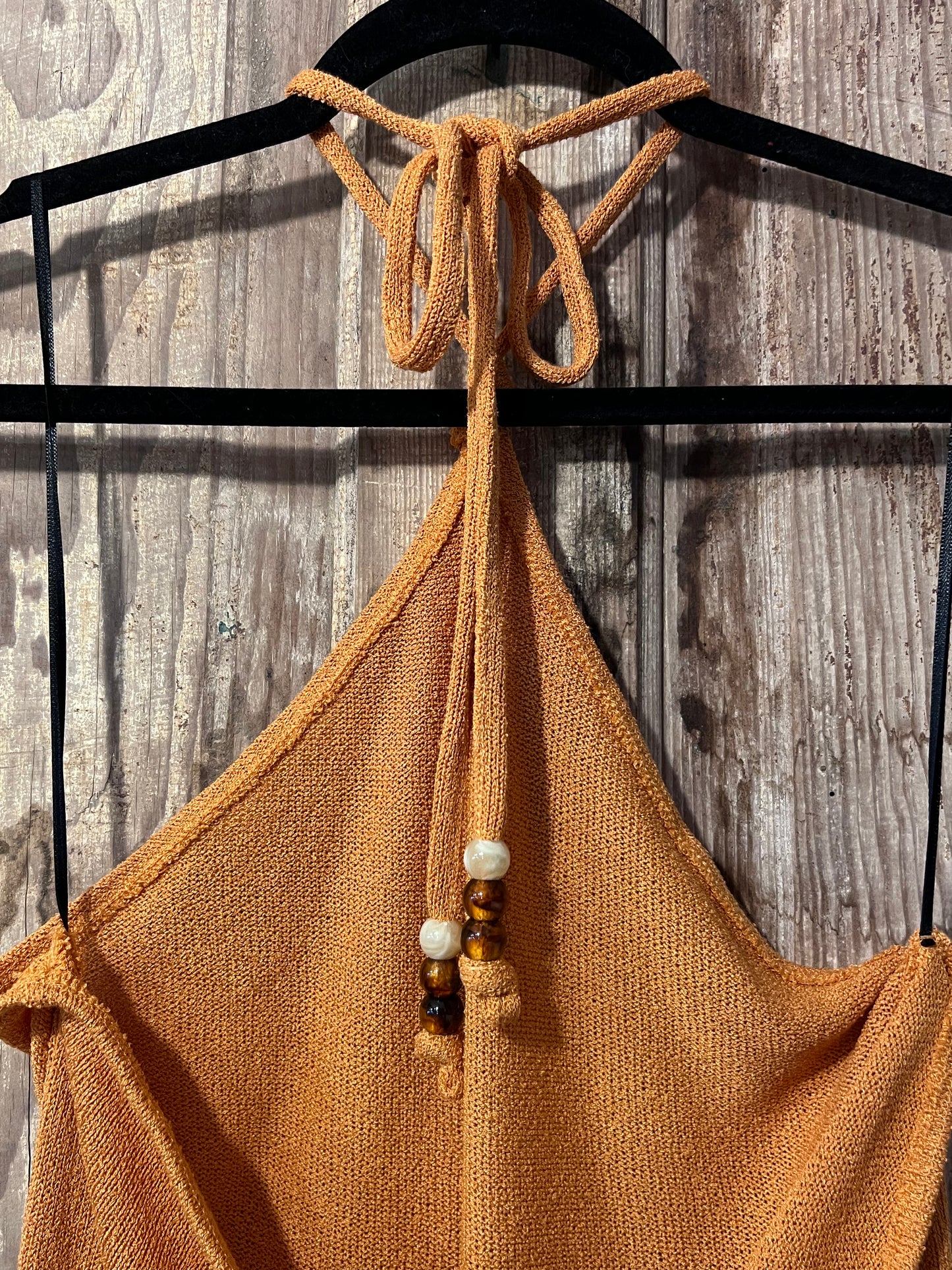 Orange Halter Top Divided Dress