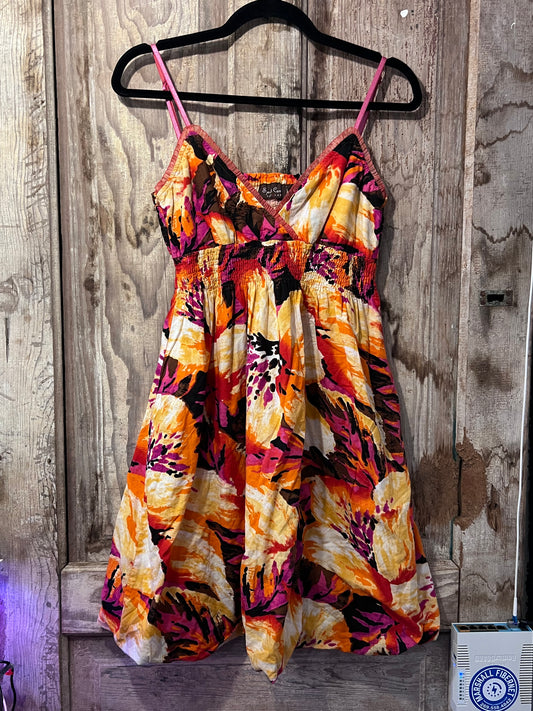 Y2K Speed Control Bright Floral Dress