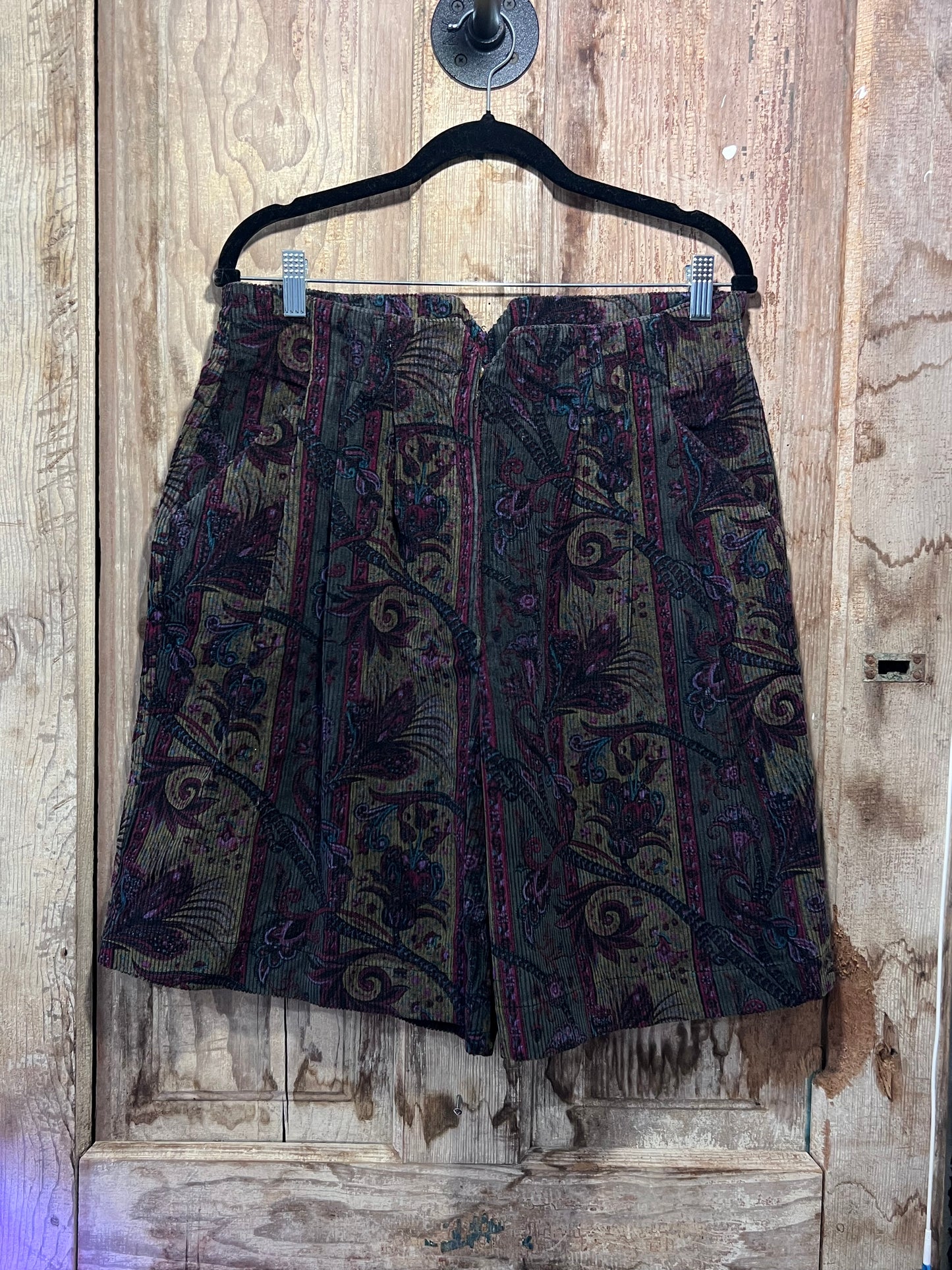 90's The Limited Corduroy Paisley Shorts