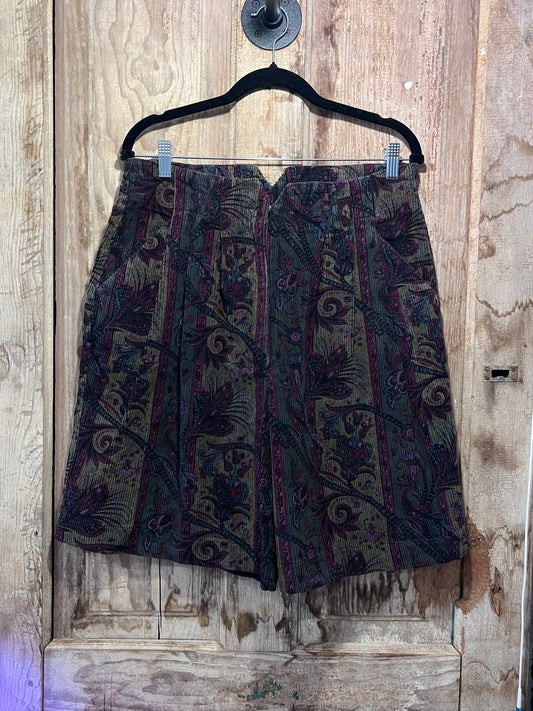 90's The Limited Corduroy Paisley Shorts
