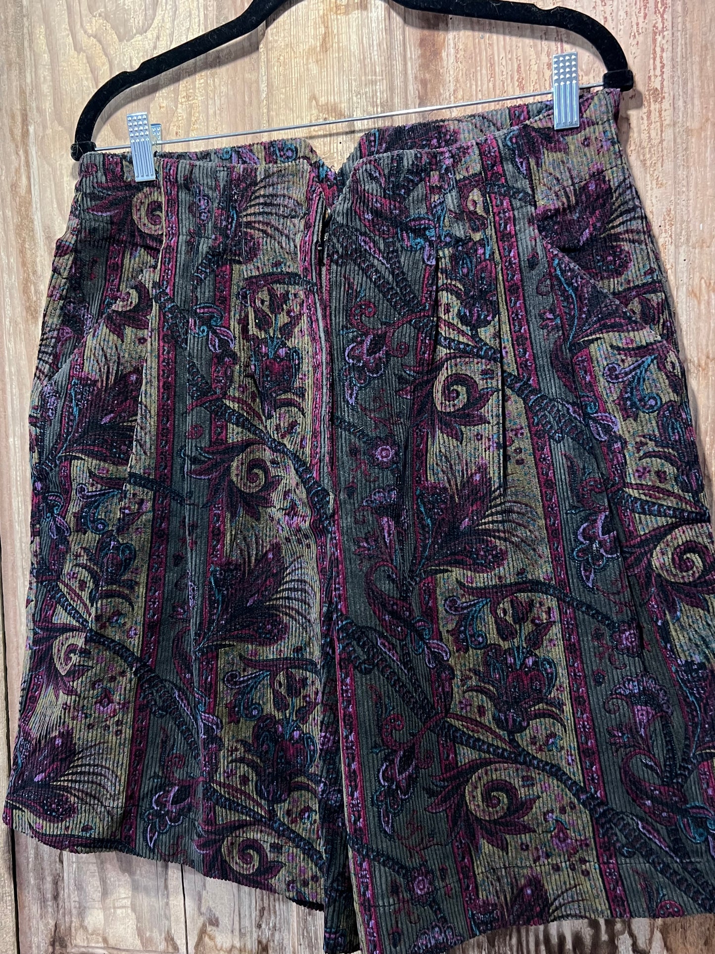 90's The Limited Corduroy Paisley Shorts